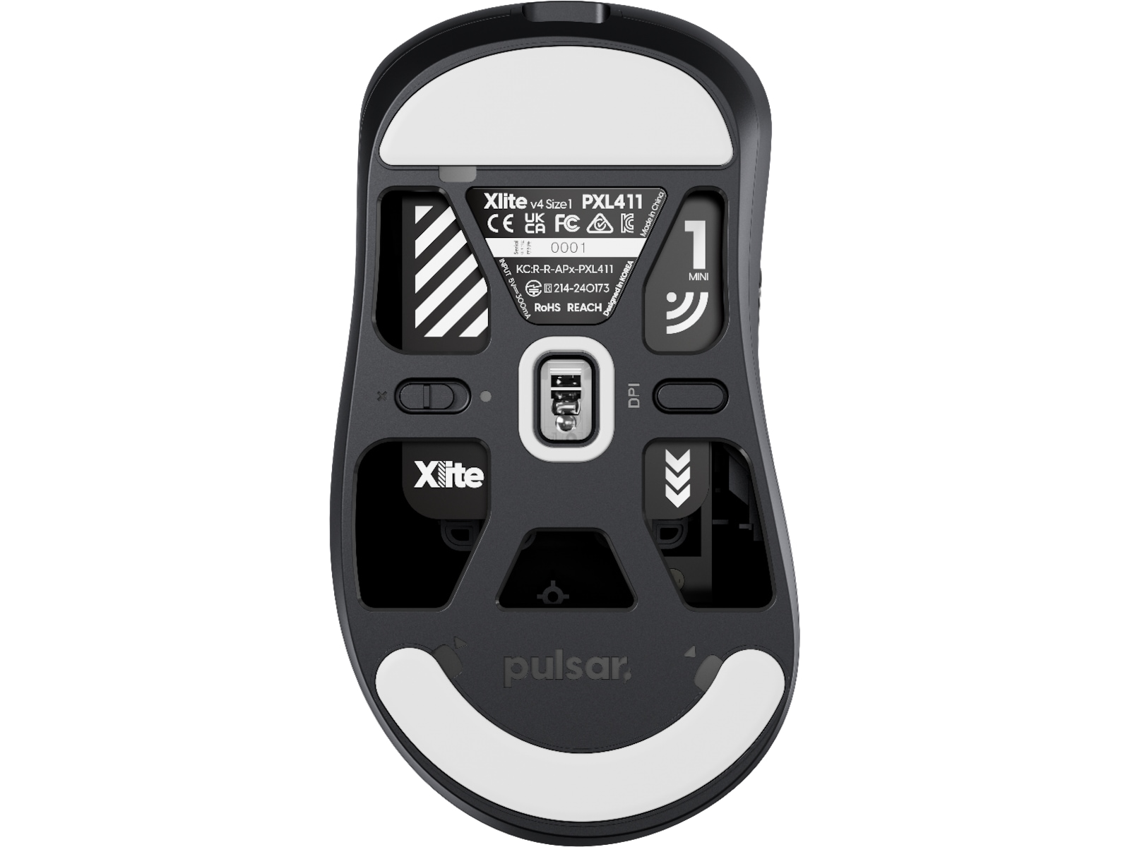 Pulsar Xlite V4 Mini trådlös spelmus (svart) Gamingmus