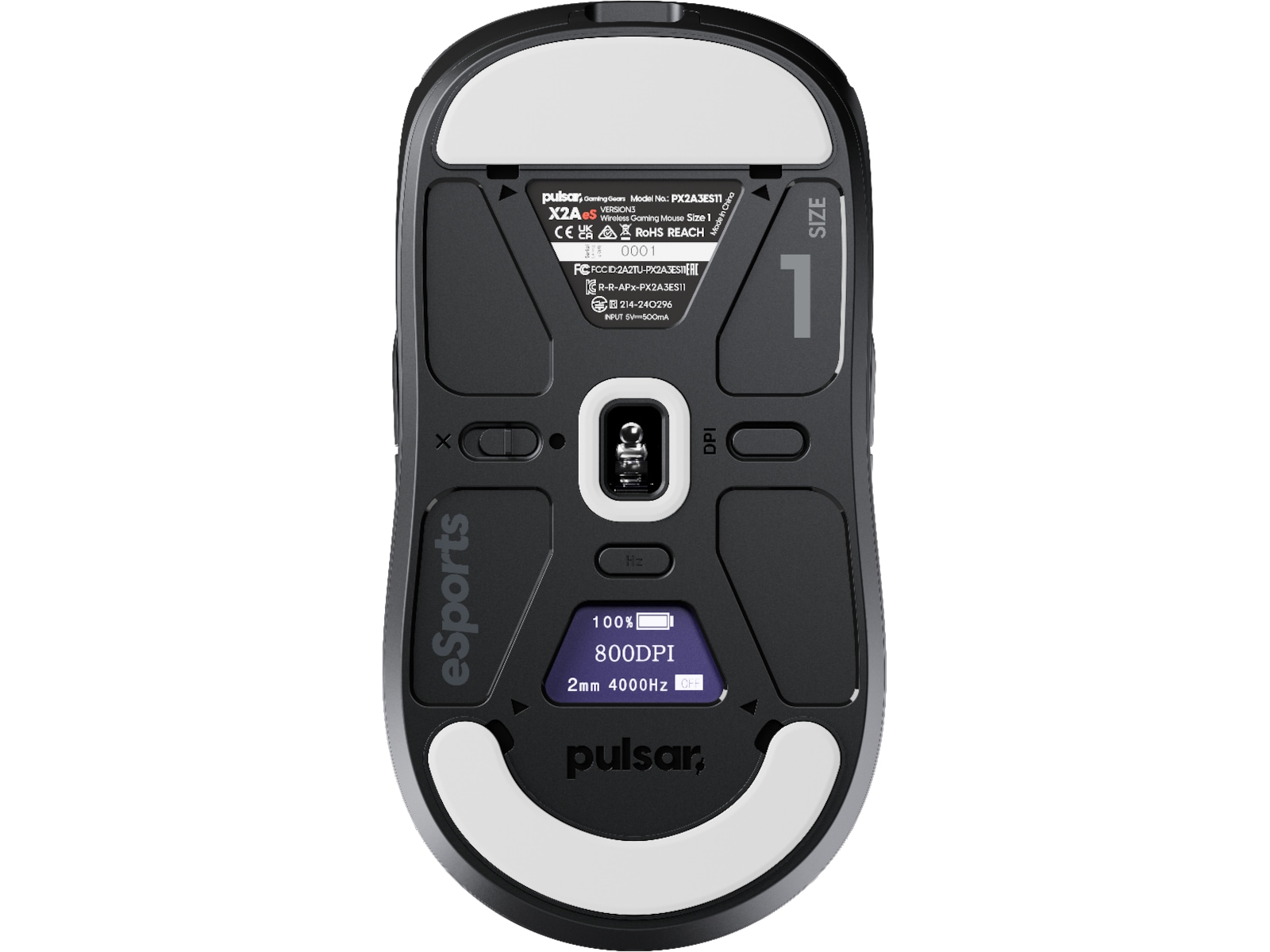 Pulsar X2A v3 eS Mini Trådlös Gamingmus (svart) Gamingmus