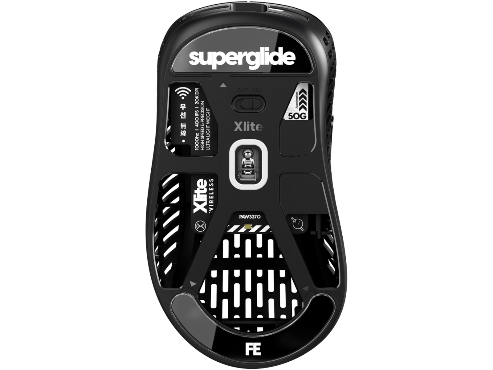Pulsar Superglide Type-C Xlite Series (svart) Tillbehör till gaming tangentbord och mus