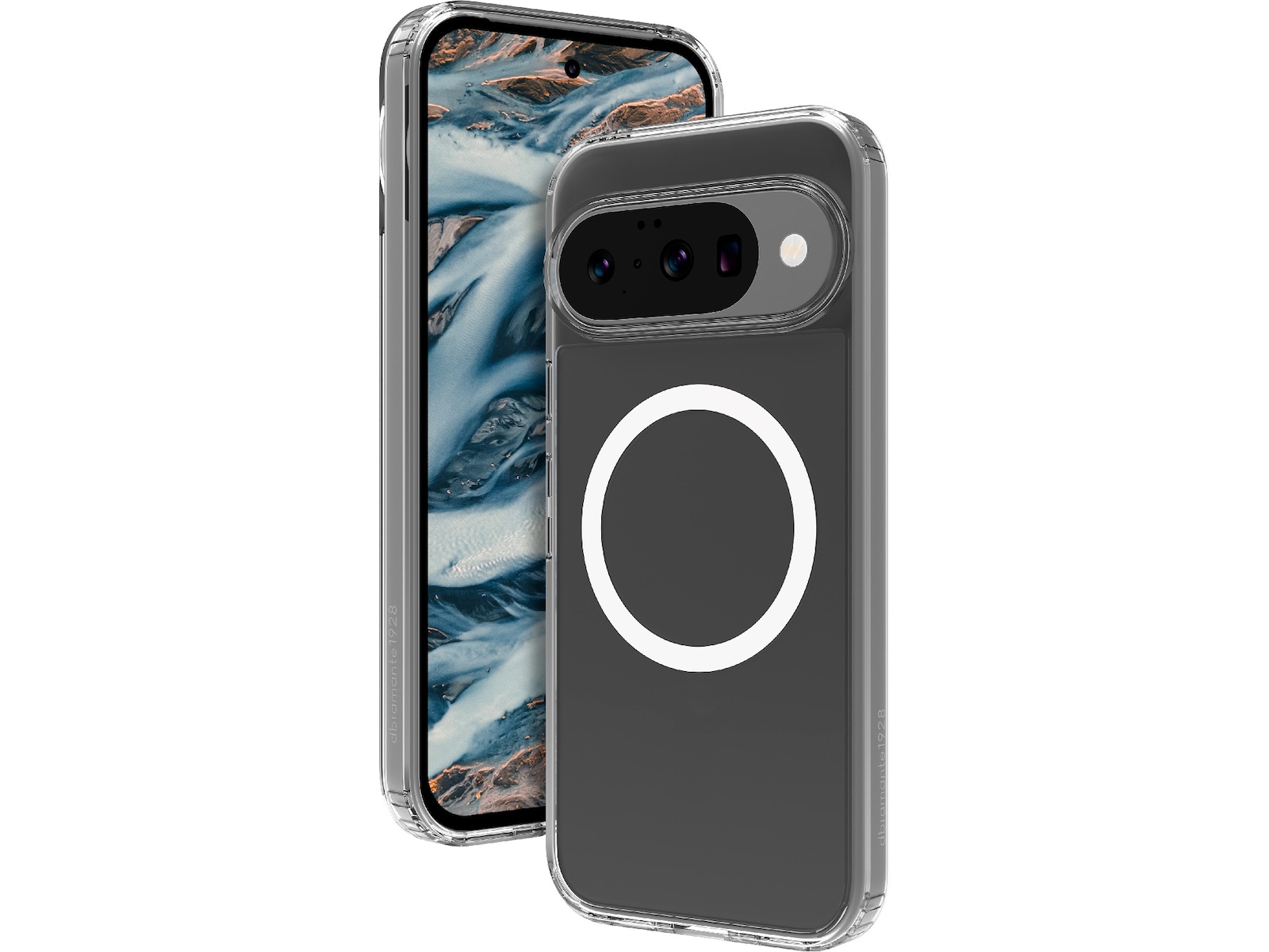 dbramante1928 Google Pixel 10 / 10 Pro Iceland Pro Qi2 skal (transparent) Mobilskal