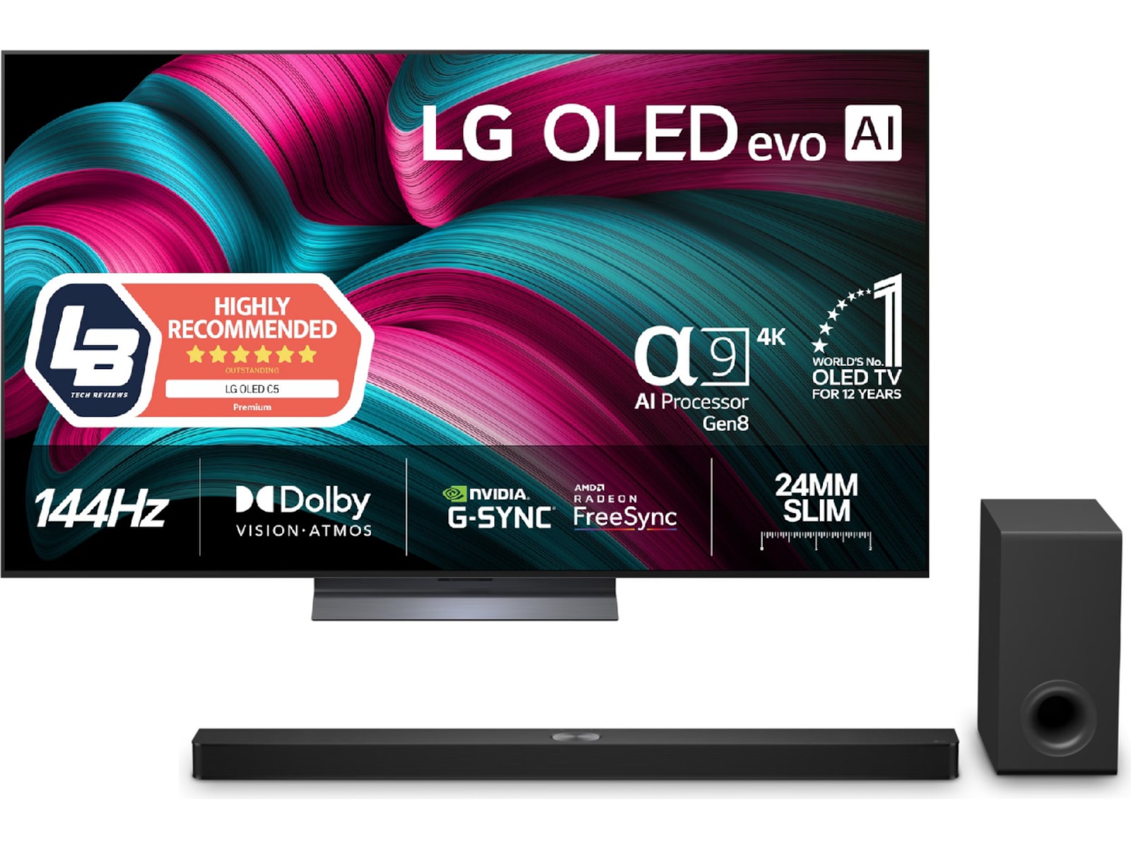 LG 55" C5 AI 4K OLED Smart TV (2025) + Soundbar 50 - 59 tums TV