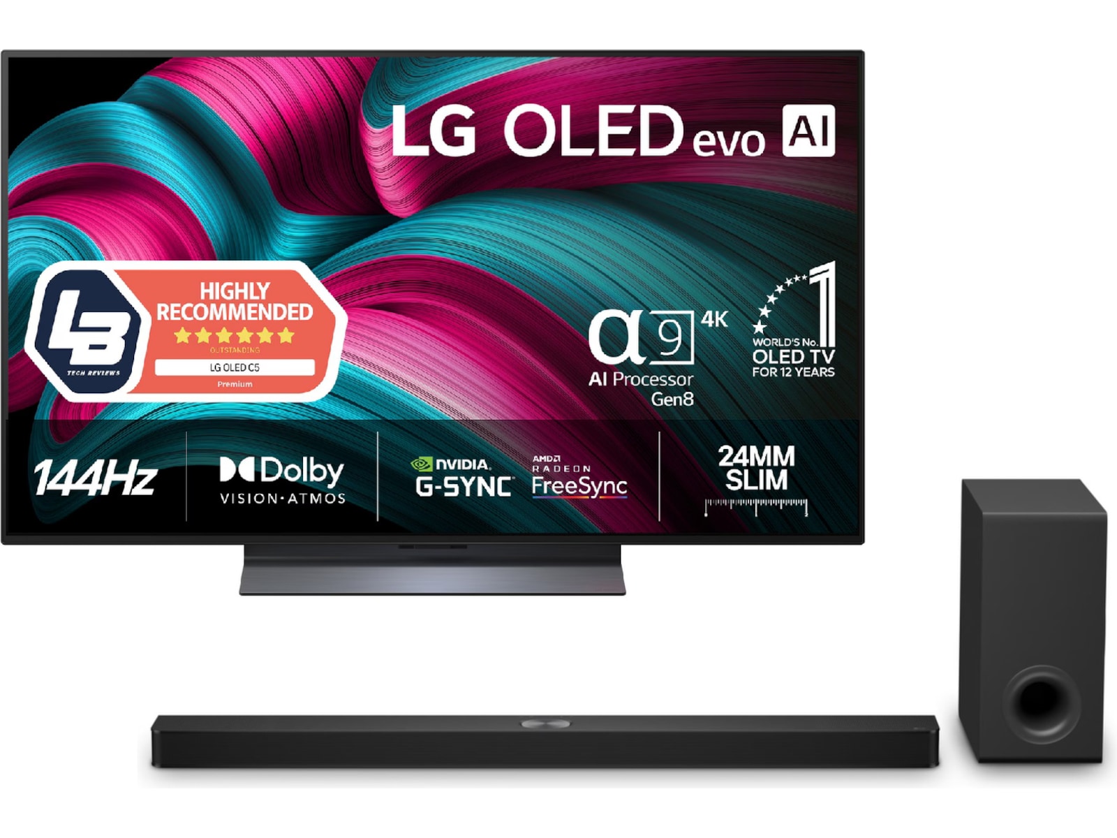 LG 48" C5 AI 4K OLED Smart TV (2025) Bundle 20 - 49 tums TV