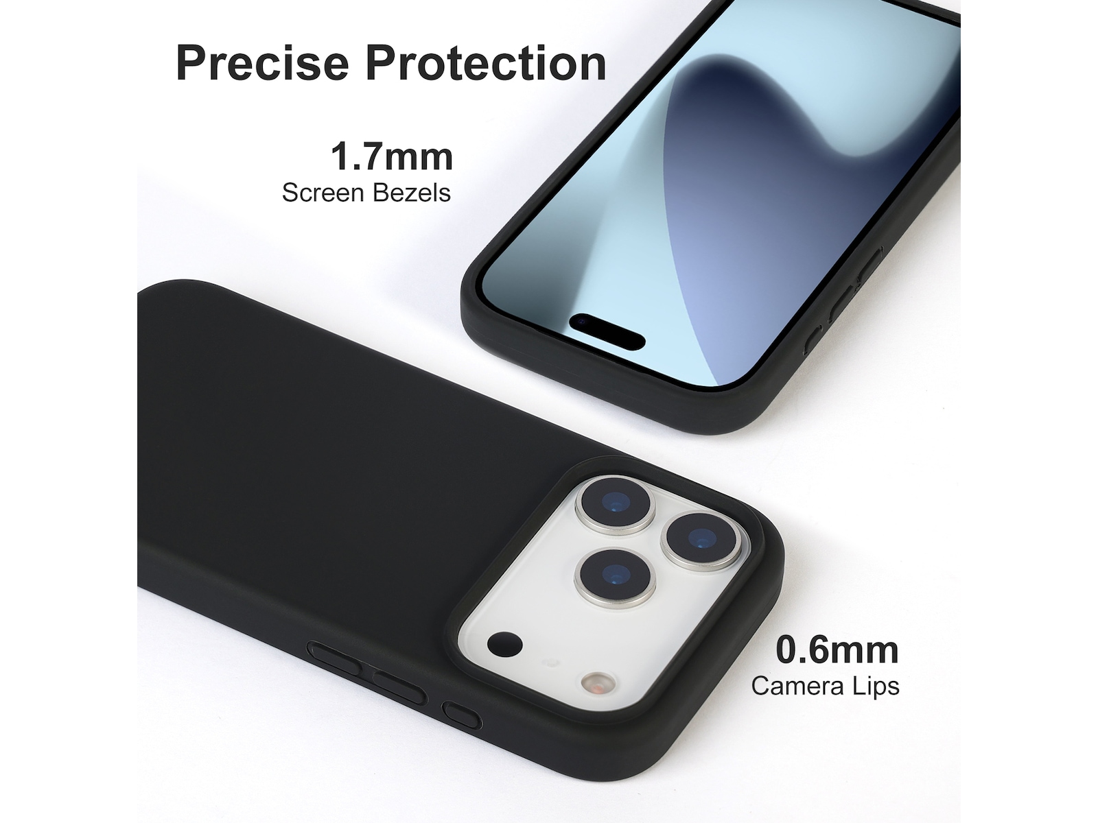iiglo iPhone 18 Pro / 17 Pro Magnetic Silikonskal (svart) Mobilskal