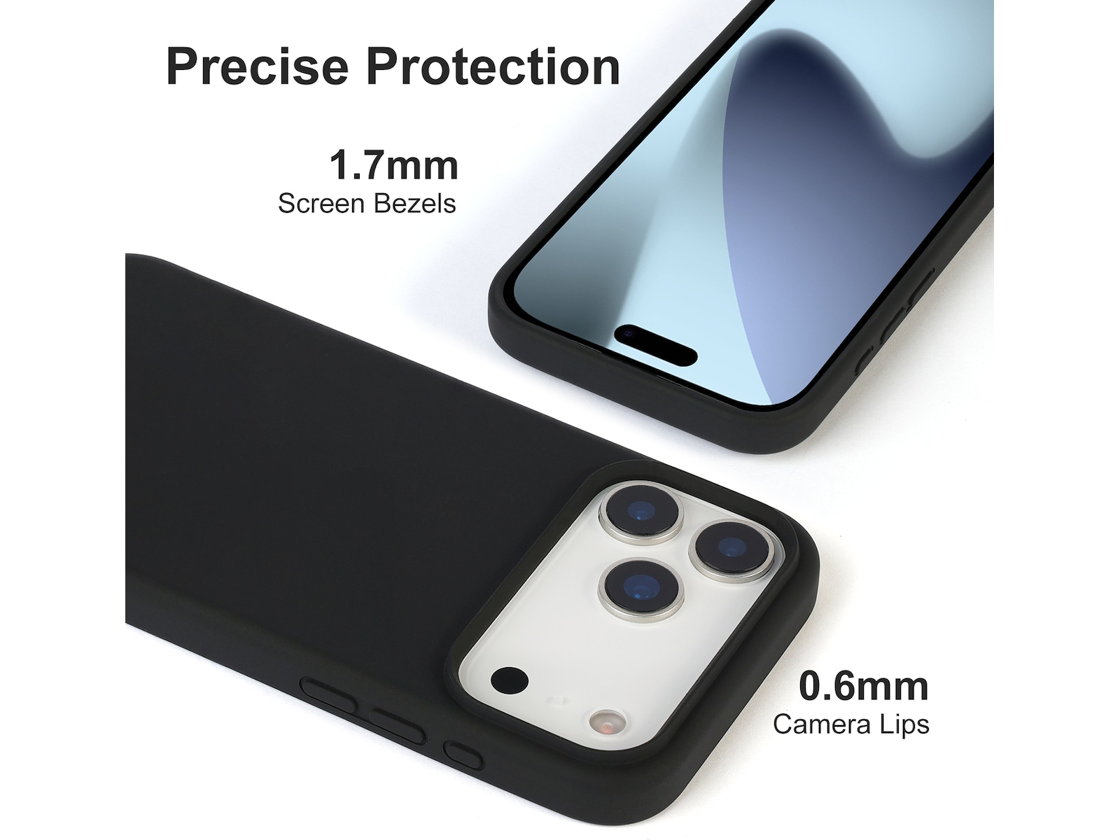 iiglo iPhone 17 Pro Max Magnetic Silikonskal (svart) Mobilskal