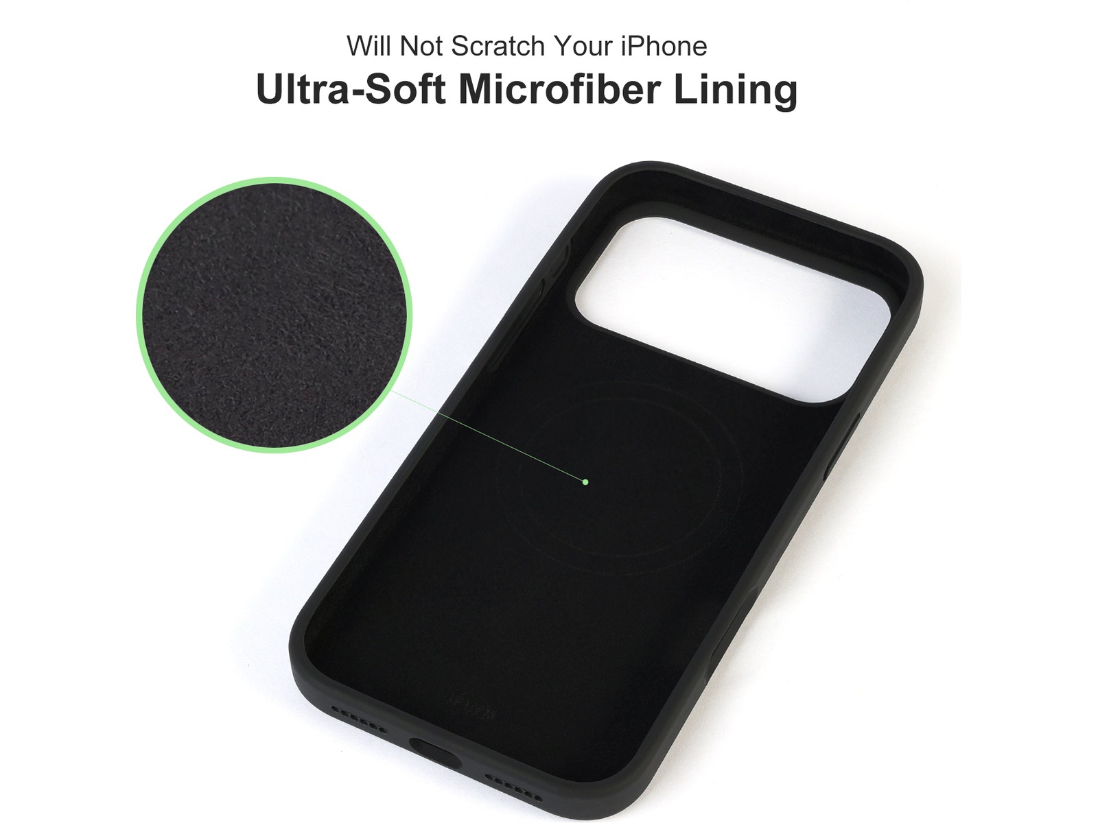 iiglo iPhone 17 Pro Max Magnetic Silikonskal (svart) Mobilskal