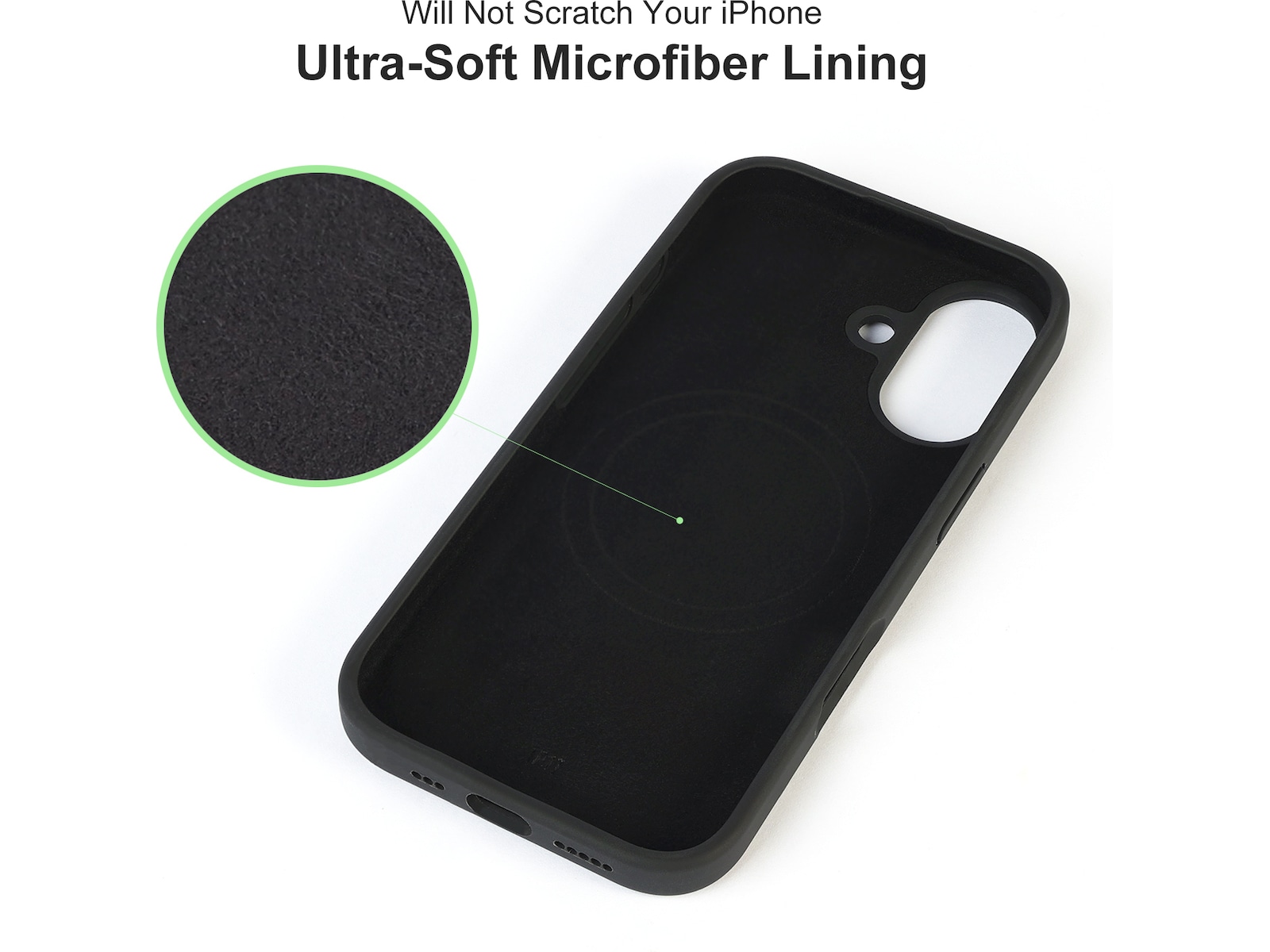 iiglo iPhone 17 Magnetic Silikonskal (svart) Mobilskal