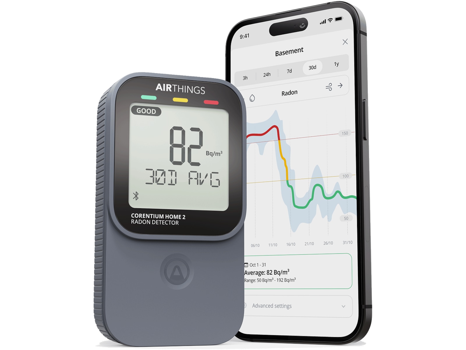 Airthings Corentium Home 2 Radonmätare Sensorer