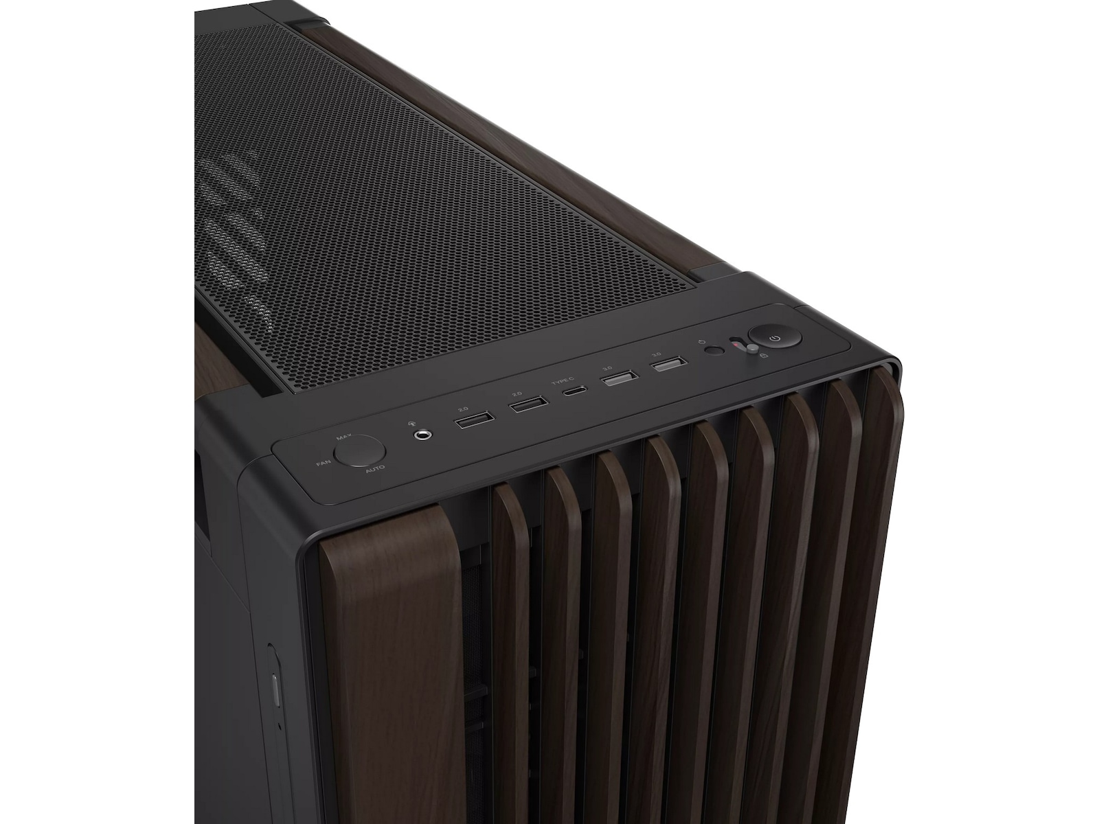 Asus PA602 PROART Walnut Wood Metal PWM Modern Mid Tower (svart) Mini/Micro/Nano tower
