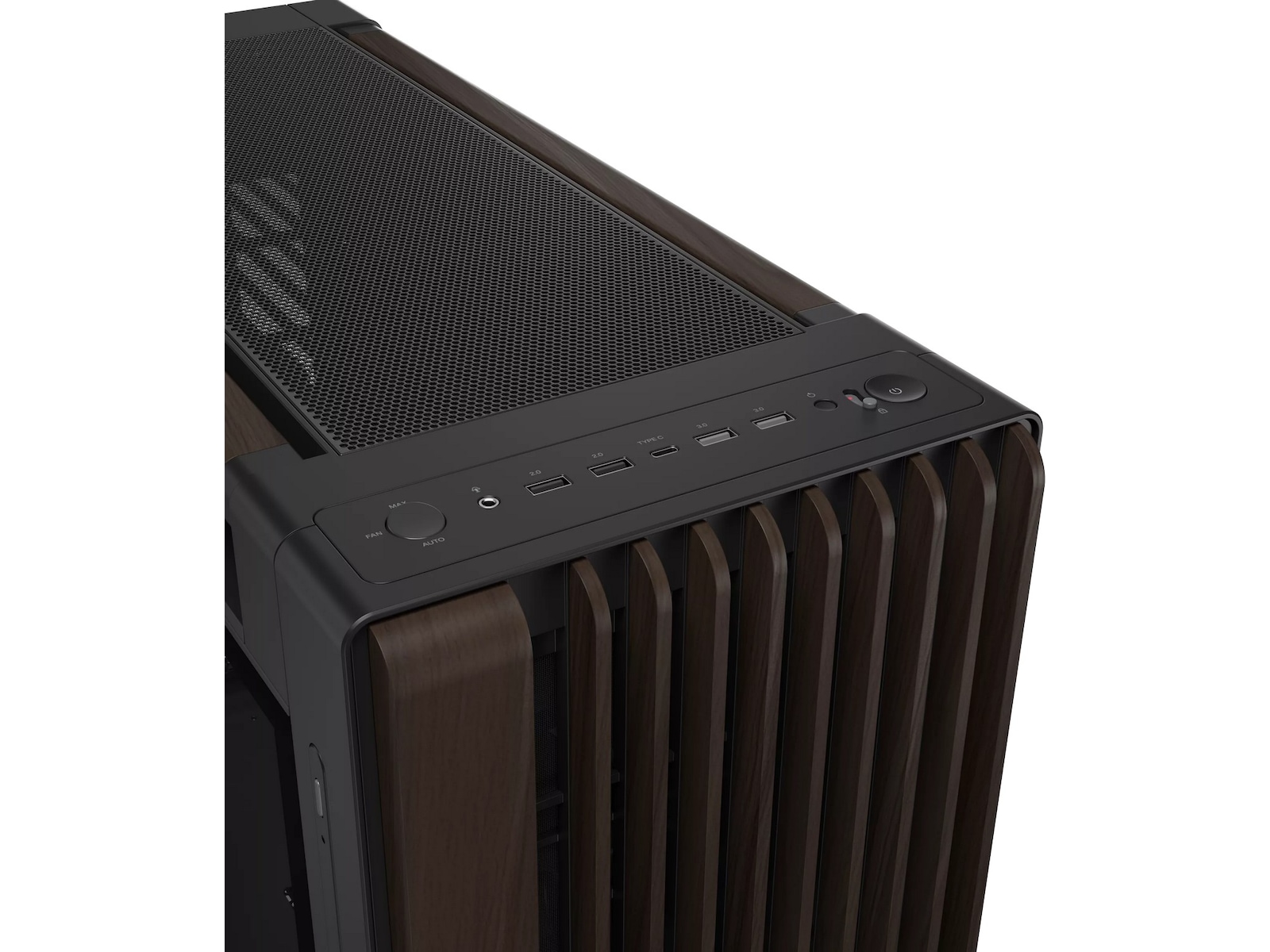 Asus PA602 PROART Walnut Wood TG PWM Modern Mid Tower (svart) Mini/Micro/Nano tower