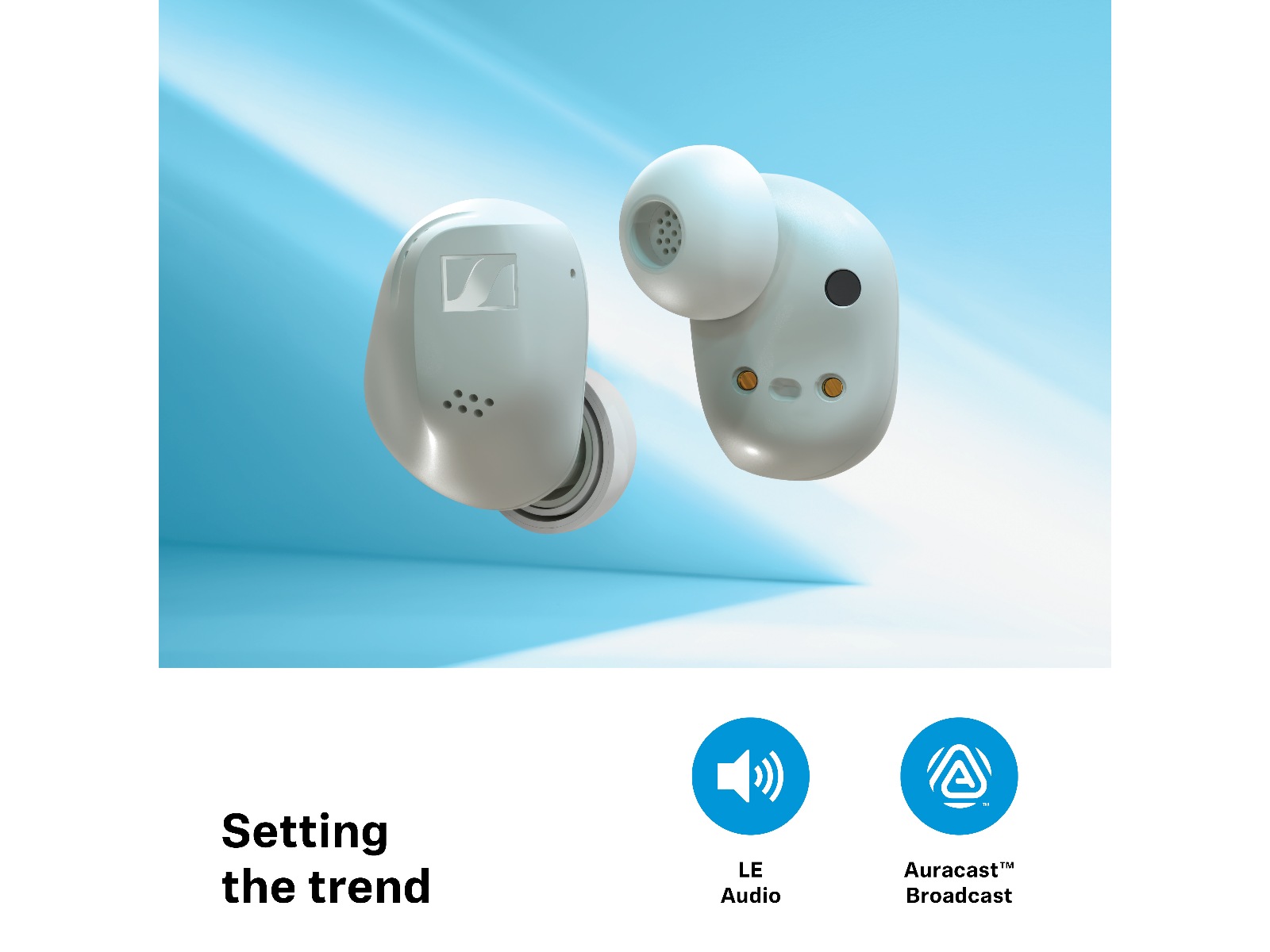 Sennheiser Accentum True Wireless trådlösa hörlurar, In-ear (vit) In-ear hörlurar