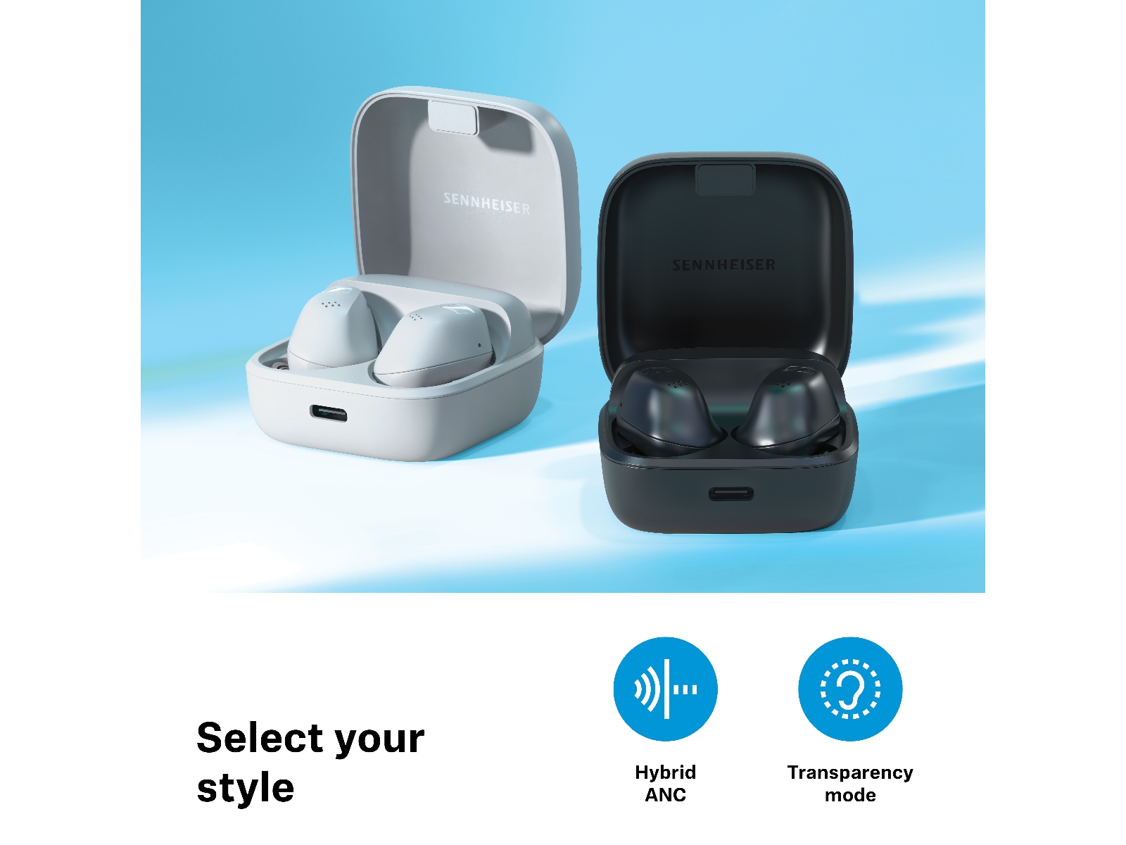 Sennheiser Accentum True Wireless trådlösa hörlurar, In-ear (svart) In-ear hörlurar