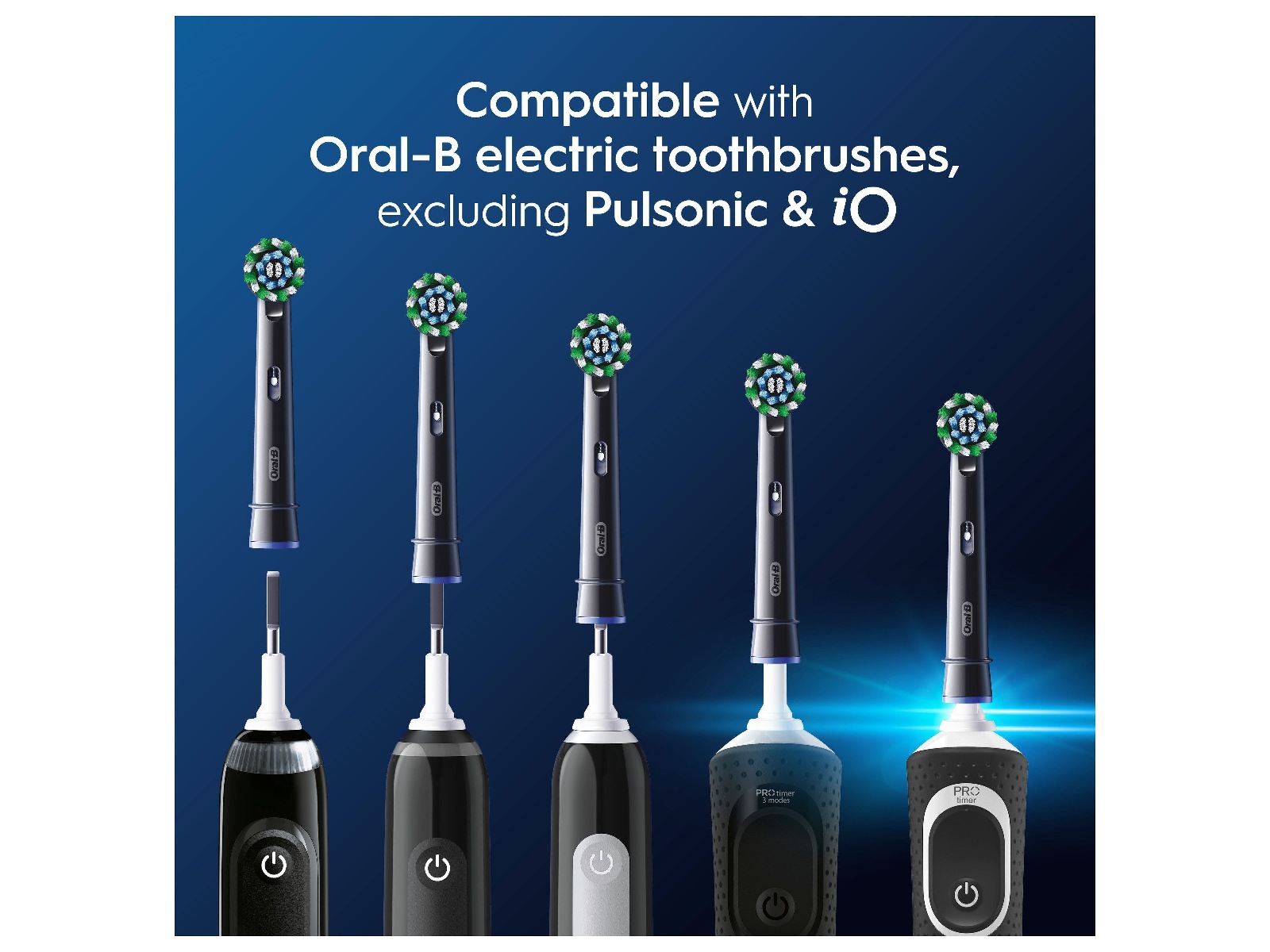 Oral-B Pro Cross Action Black borsthuvuden (5-pack) Tandborsthuvud