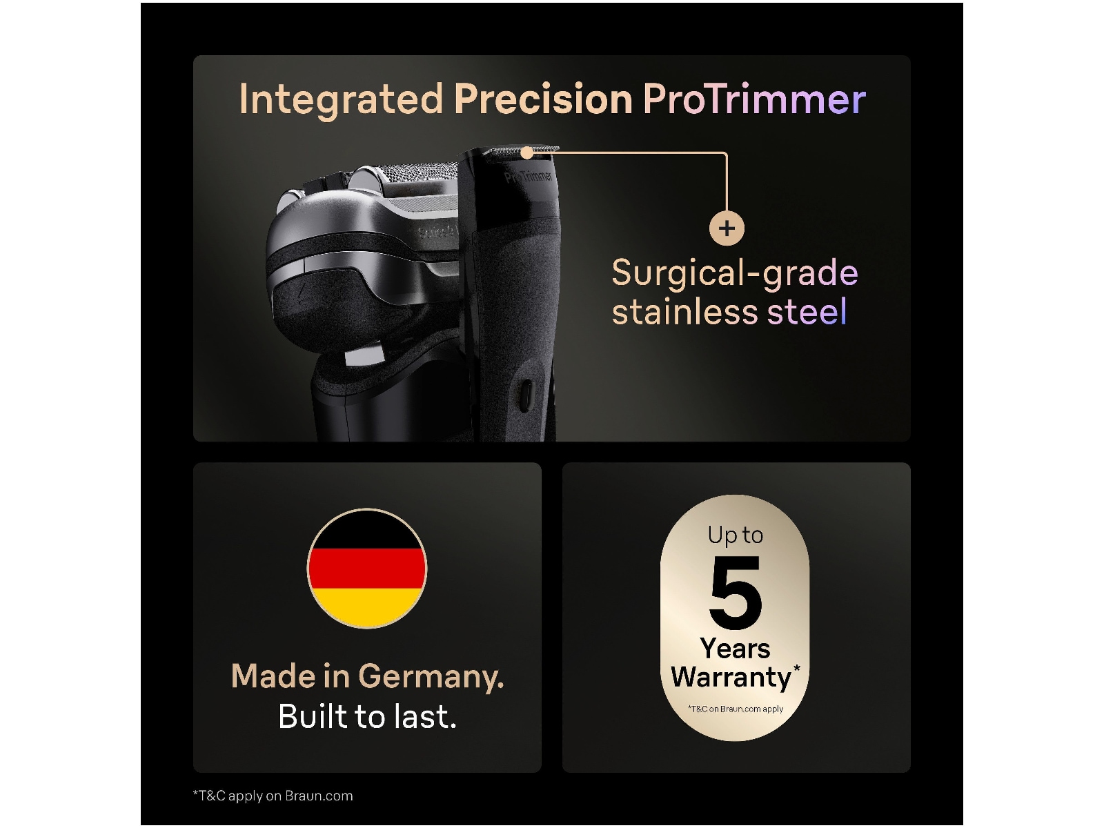 Braun Series 9 PRO+ Elektrisk Rakapparat 9660CC Rakapparat