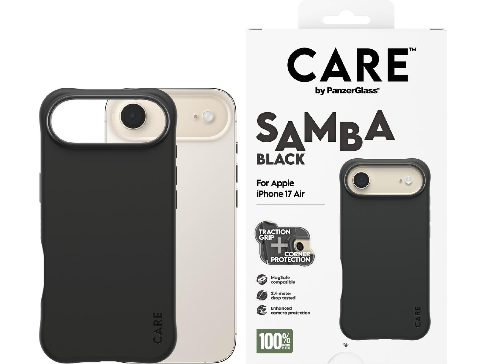 PanzerGlass CARE iPhone Air Samba Hardcase skal (svart) Mobilskal