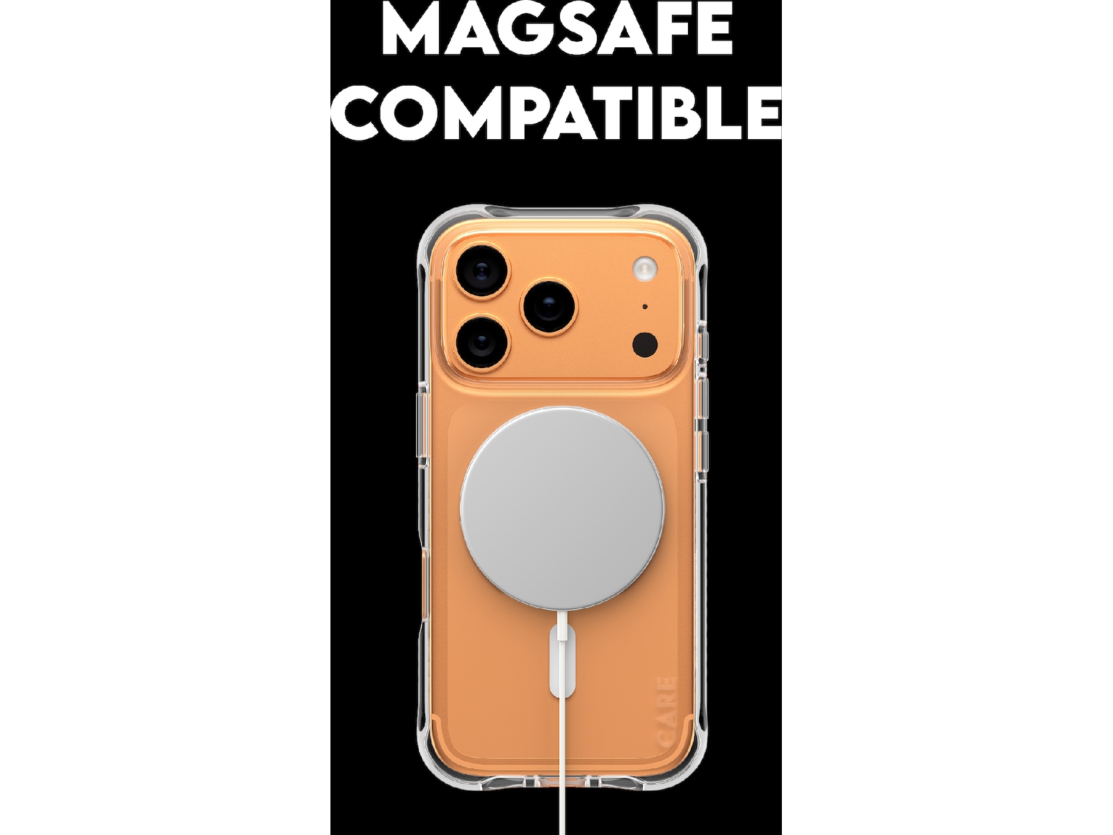 PanzerGlass CARE iPhone 17 Pro Samba Hardcase Fodral (Transparent/Vit) Mobilskal