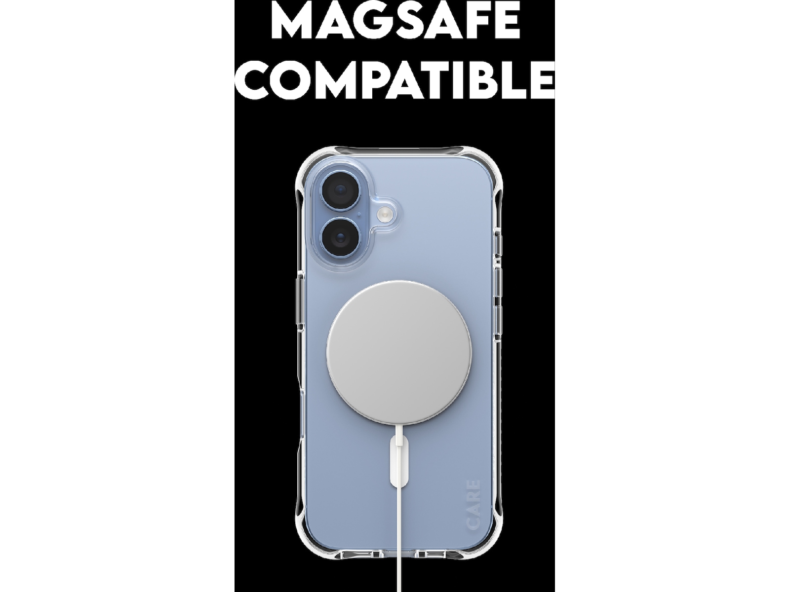 PanzerGlass CARE iPhone 17 Samba Hardcase (transparent/vit) Mobilskal