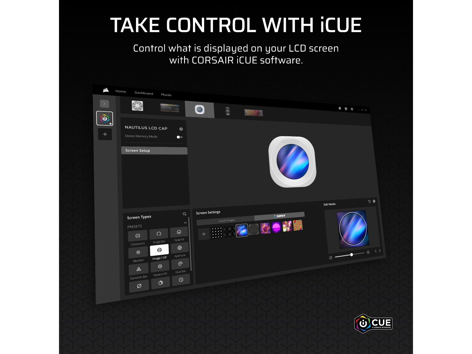 Corsair Nautilus 360 RS LCD Kylare (vit) CPU - Vattenkylning