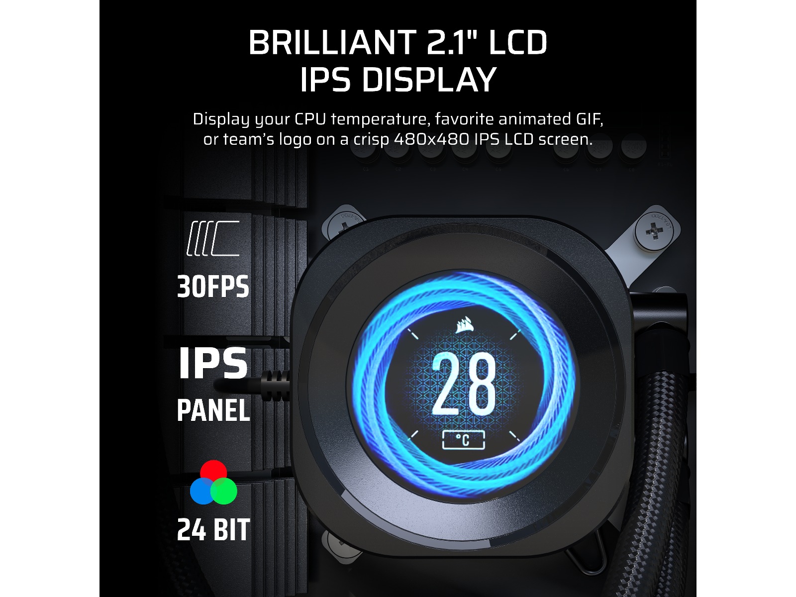 Corsair Nautilus 360 RS LCD Kylare (svart) CPU - Vattenkylning