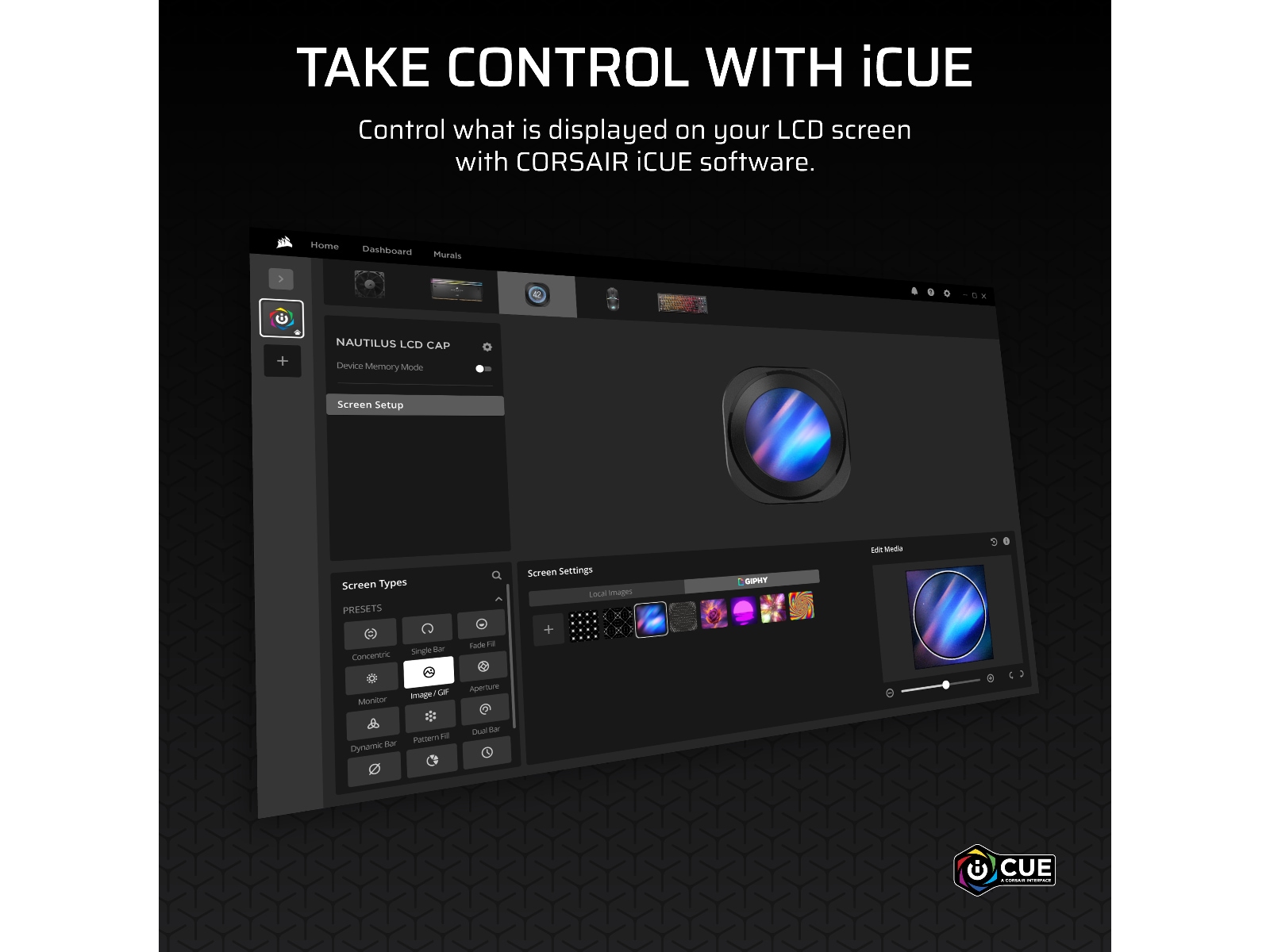 Corsair Nautilus 360 RS LCD Kylare (svart) CPU - Vattenkylning