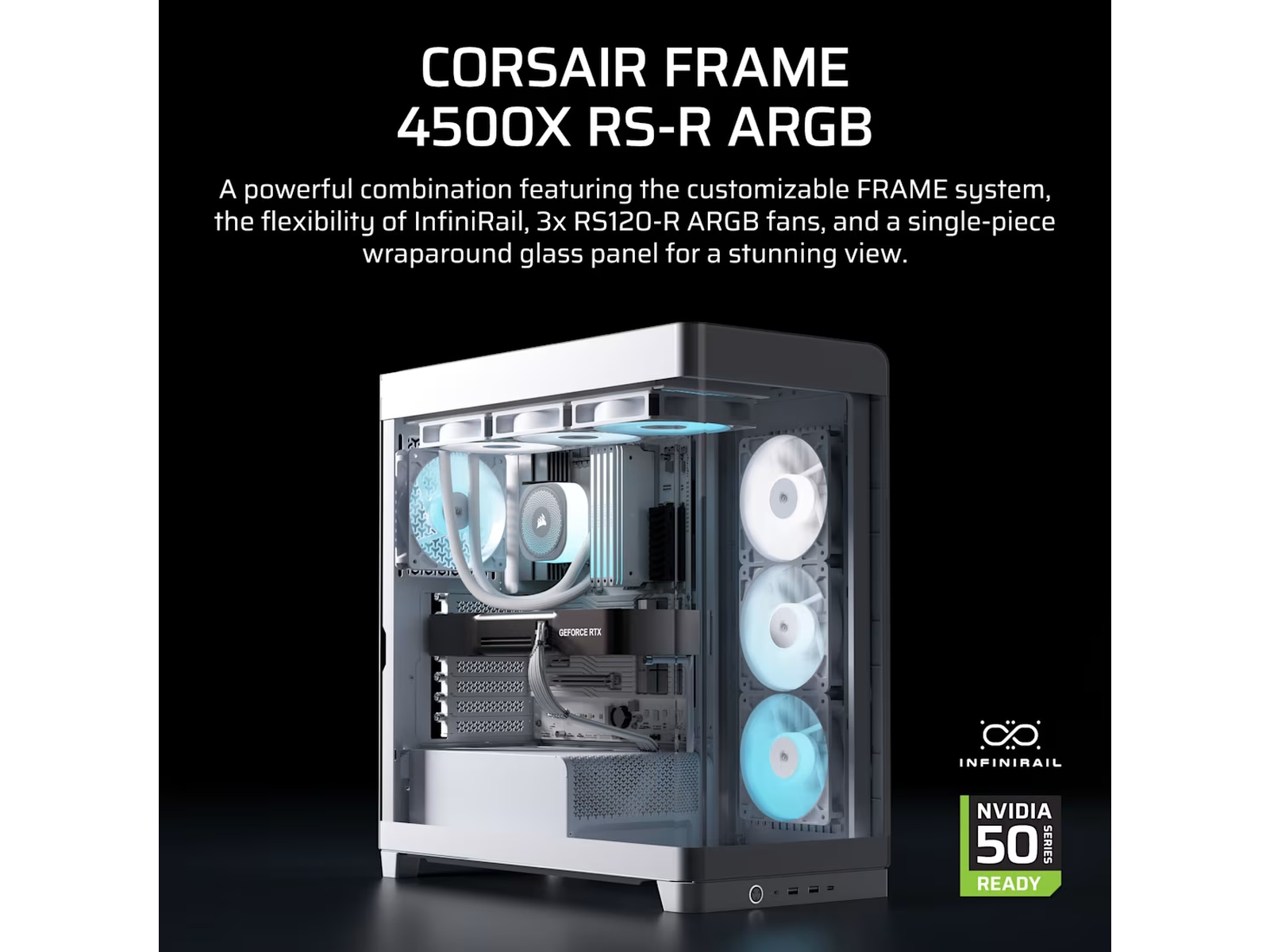 Corsair FRAME 4500X RS-R ARGB Mid Tower (vit) Midi tower