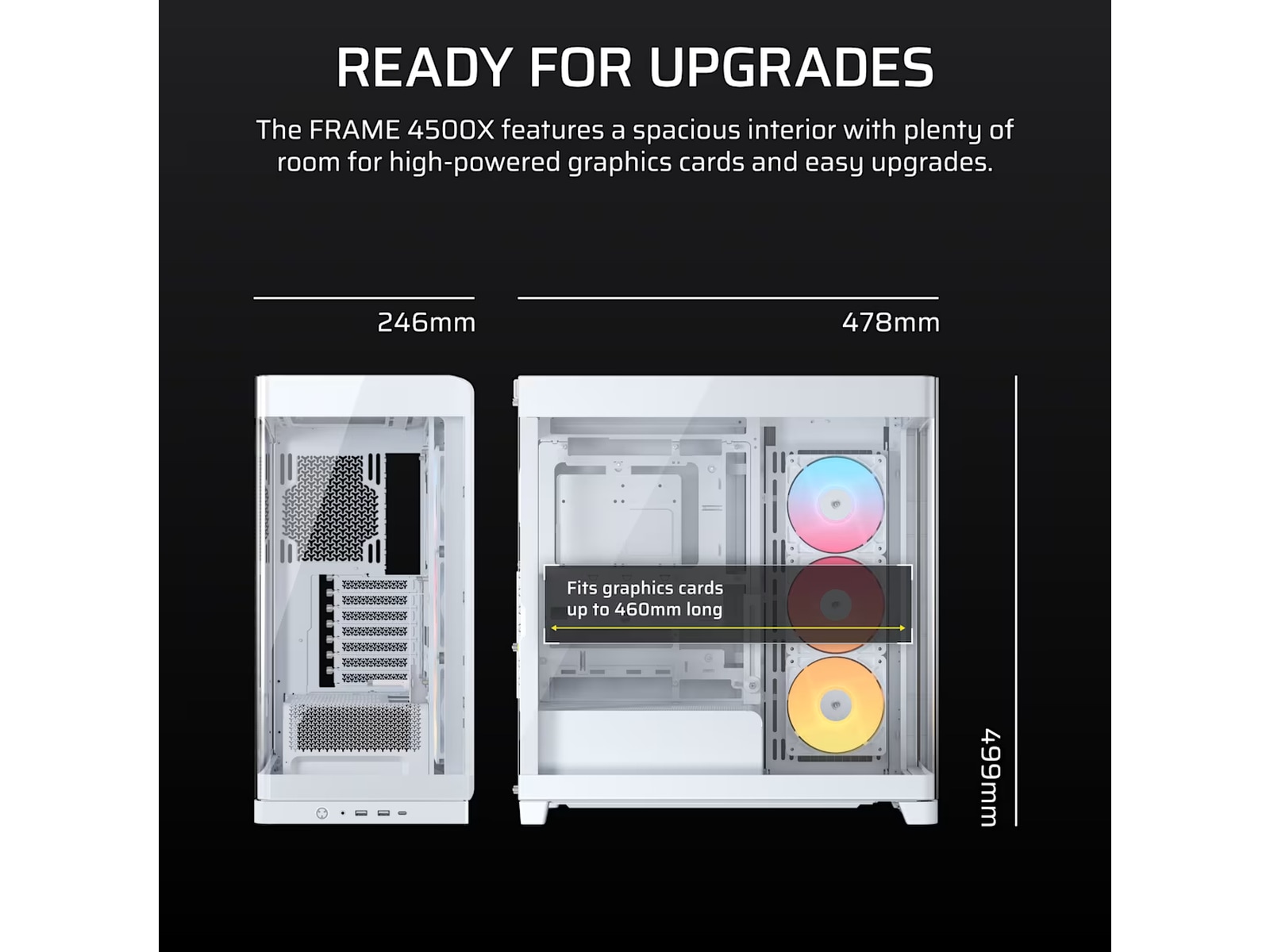 Corsair FRAME 4500X RS-R ARGB Mid Tower (vit) Midi tower