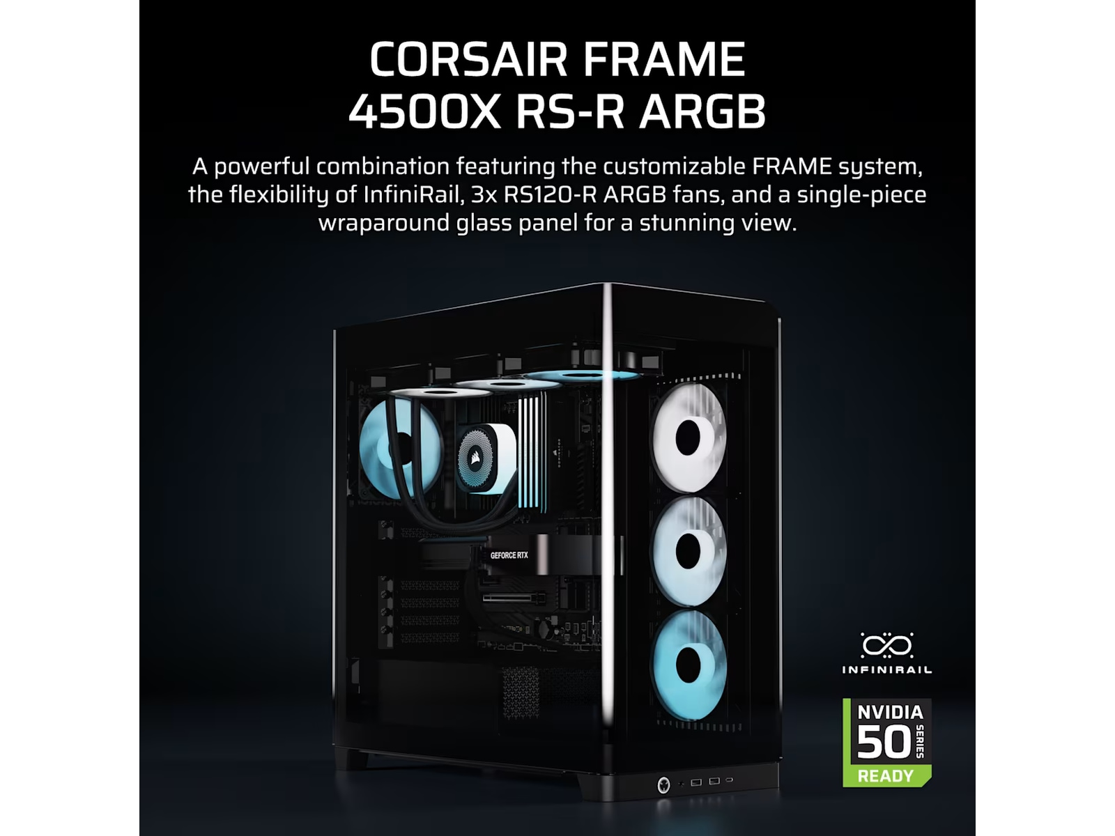 Corsair FRAME 4500X RS-R ARGB Mid Tower (svart) Midi tower