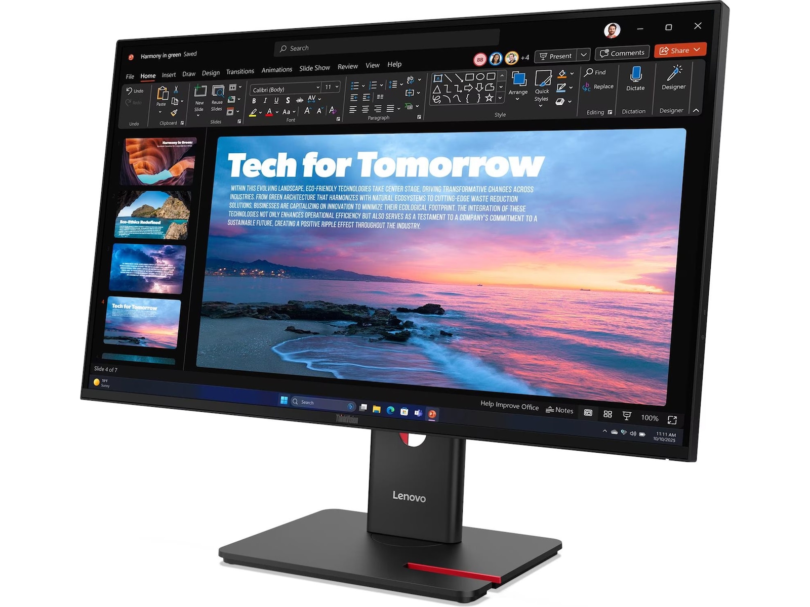 Lenovo 27" skärm ThinkVision T27QD-40 Bildskärmar