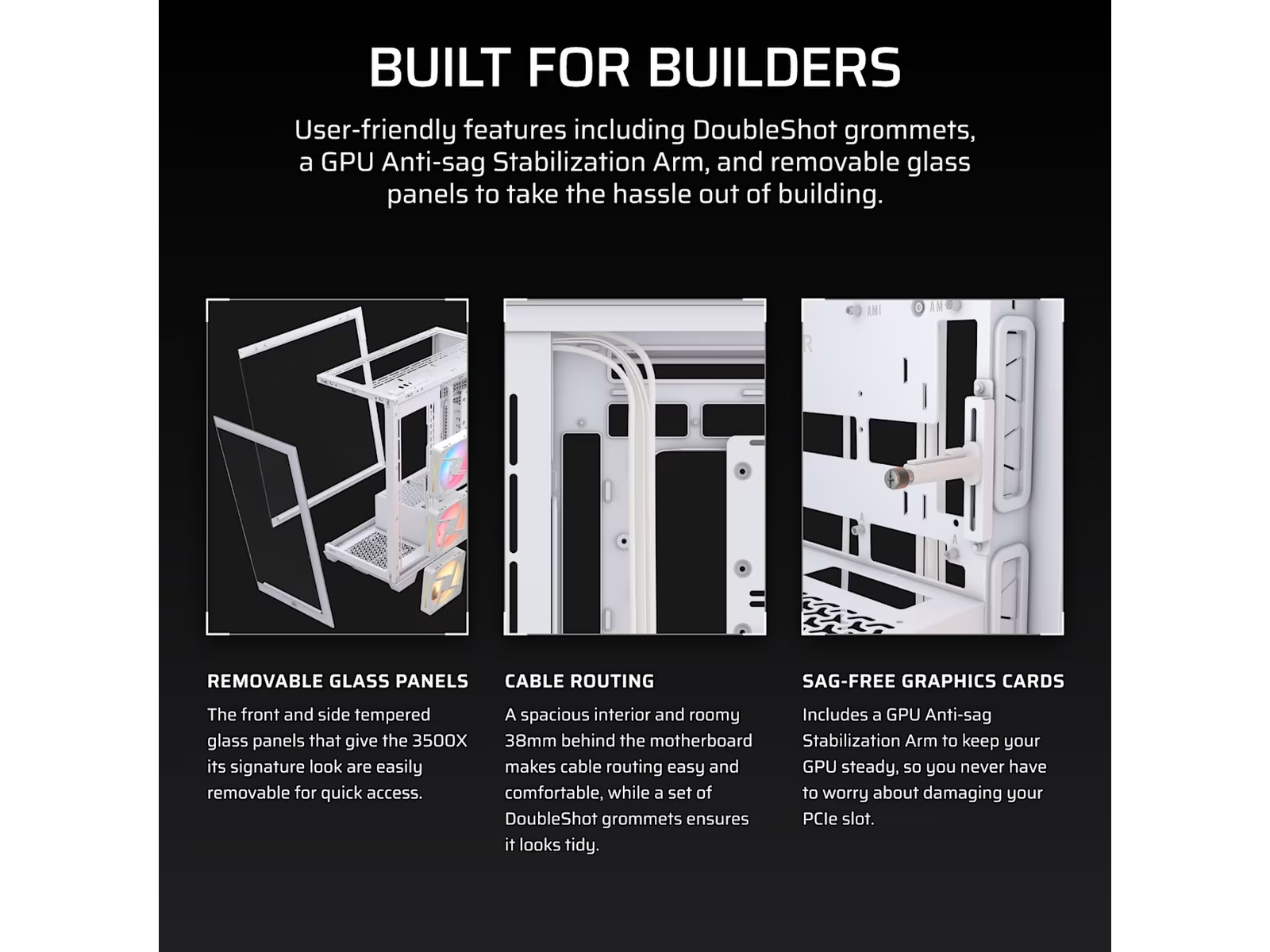 Corsair 3500X LXR LINK Mid Tower (vit) Midi tower
