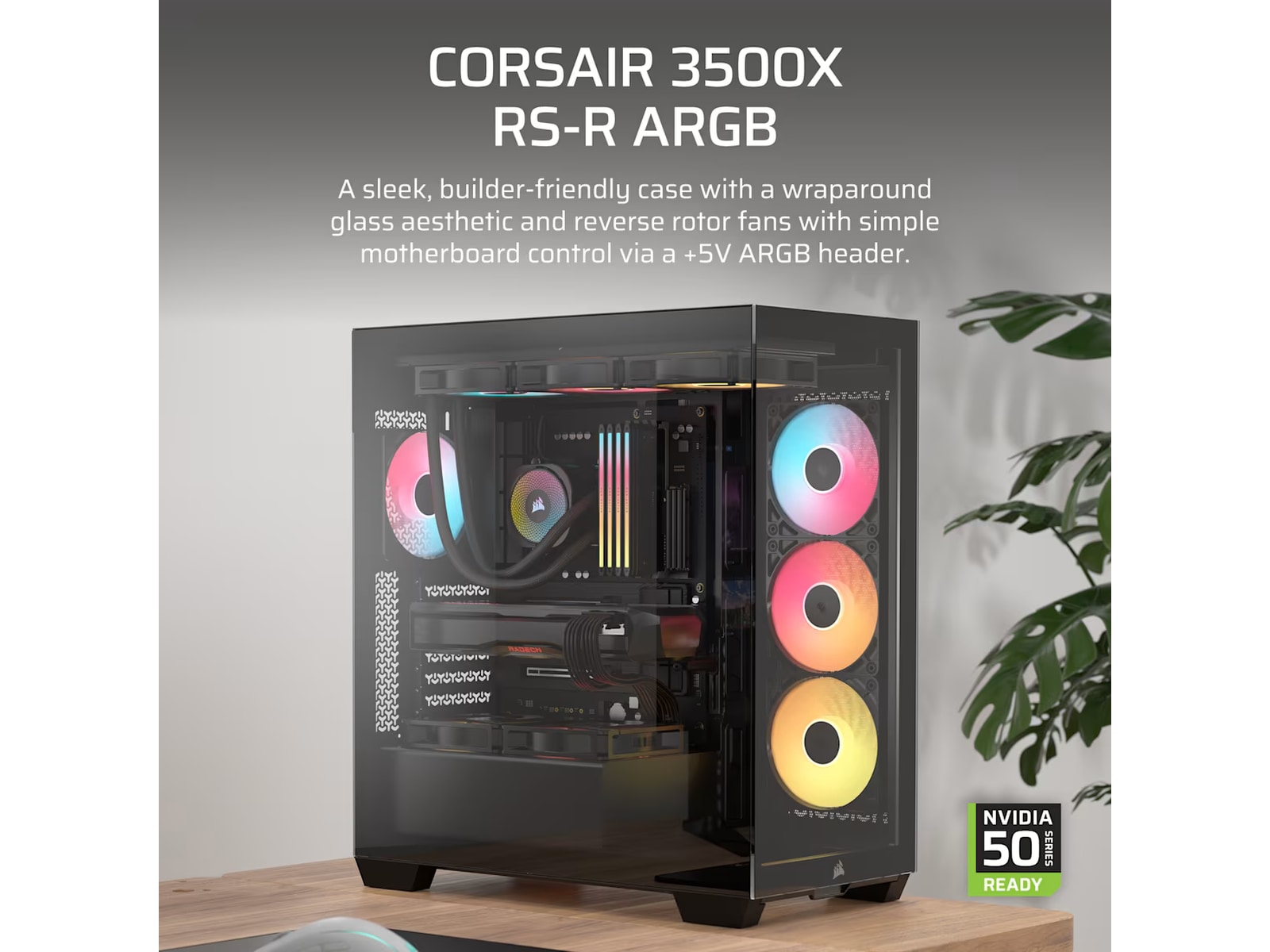 Corsair 3500X RSR ARGB Mid Tower (svart) Midi tower