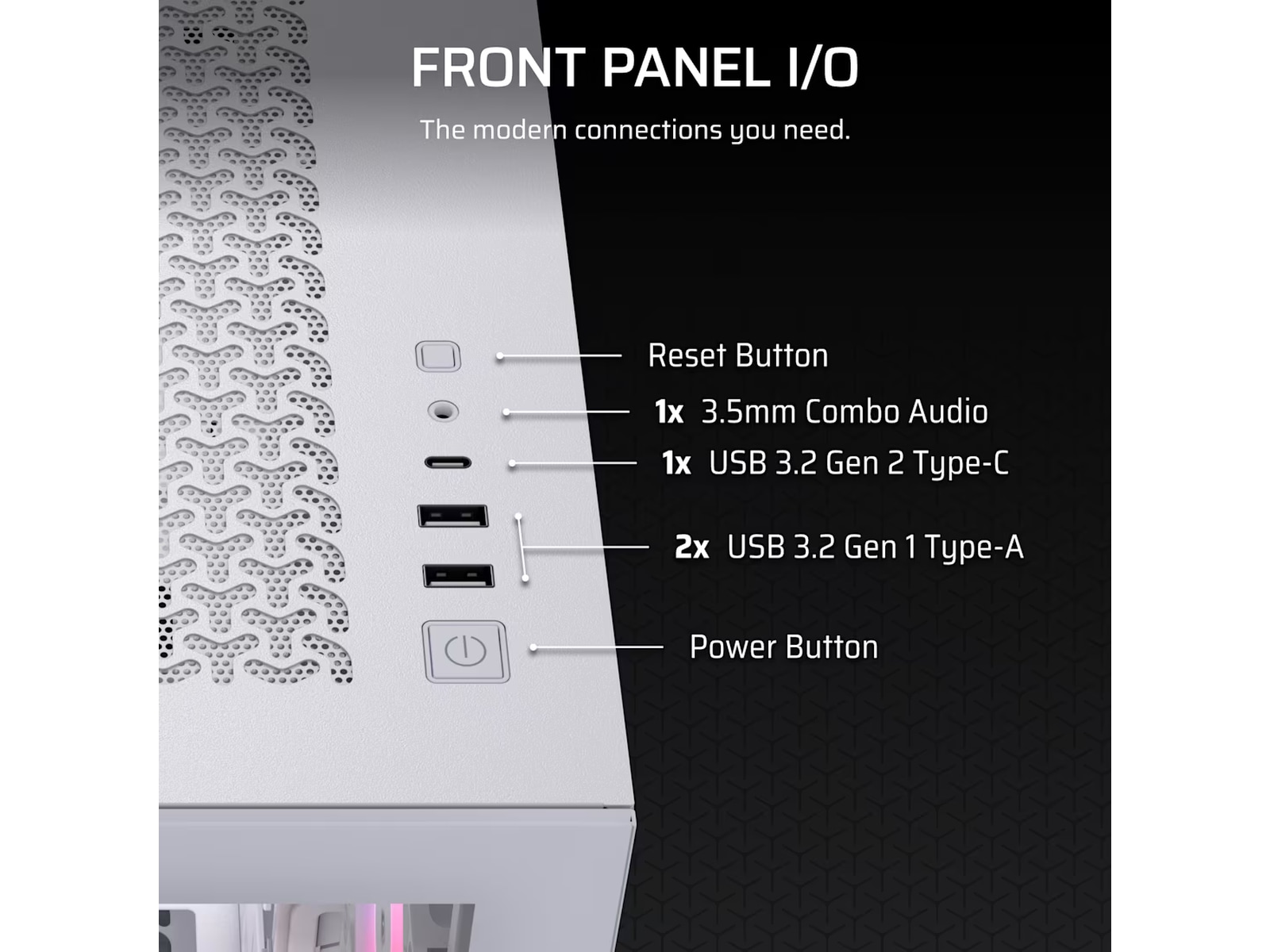 Corsair 3500X RSR ARGB Mid Tower (vit) Midi tower