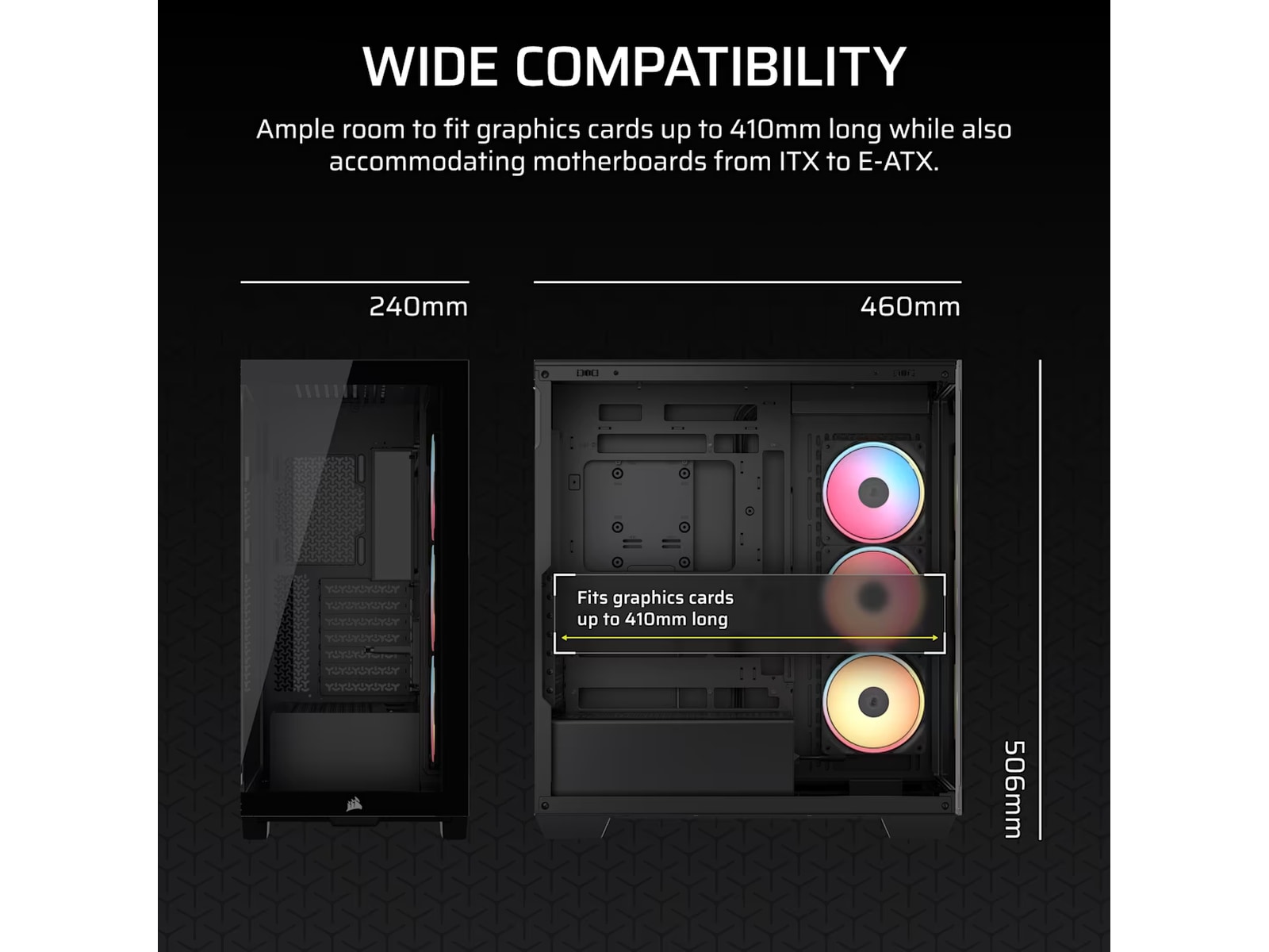 Corsair 3500X LXR LINK Mid Tower (svart) Midi tower