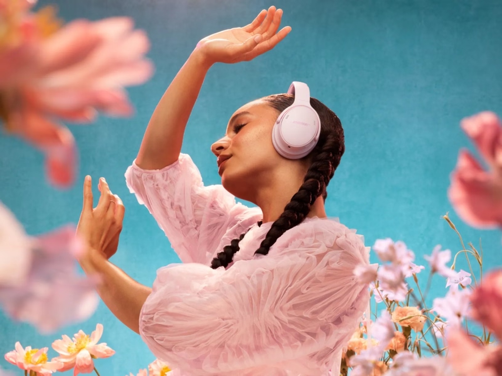 Bose QuietComfort trådlösa hörlurar (petal pink) -B-Grade Demo headset