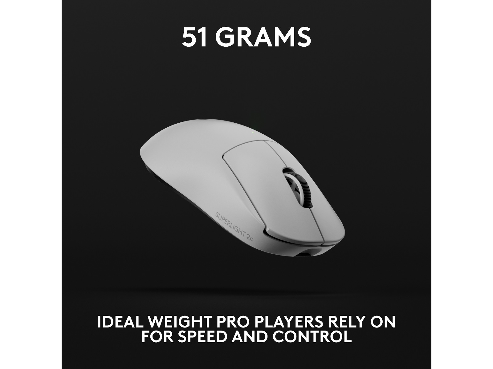 Logitech Pro X Superlight 2c trådlös gamingmus (vit) Gamingmus