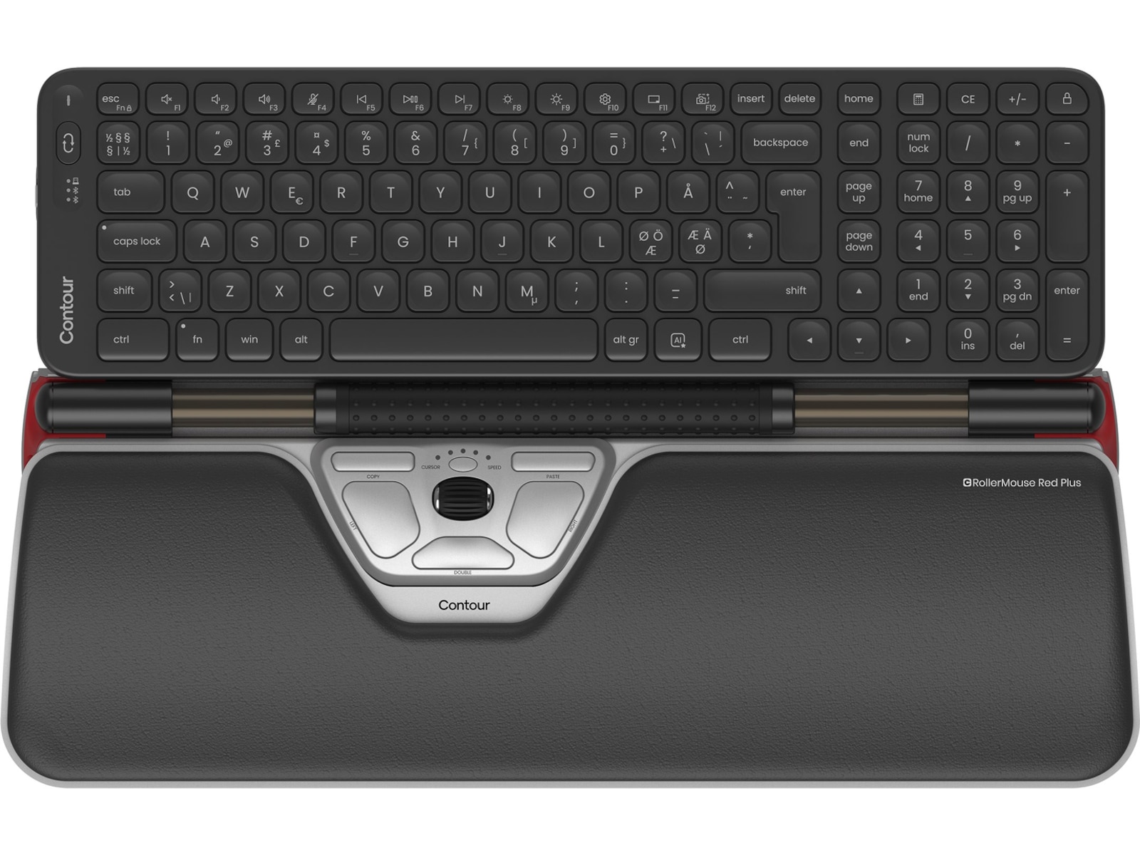 Contour Balance Mid-Size Rollermouse Red Combo Trådlös Ergonomi