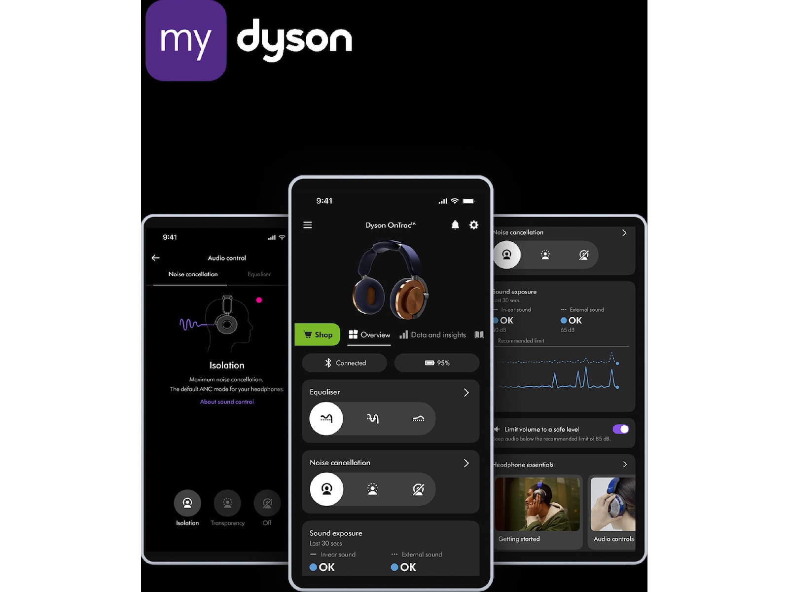 Dyson onTrac CNC Trådlösa Hörlurar, Over-Ear (aluminium) -B-Grade Demo headset