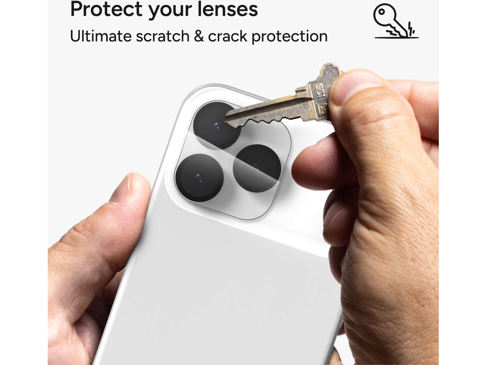 InvisibleShield Glass Elite iPhone 17 Pro/Pro Max Linsskydd (svart) Skärmskydd mobiltelefon