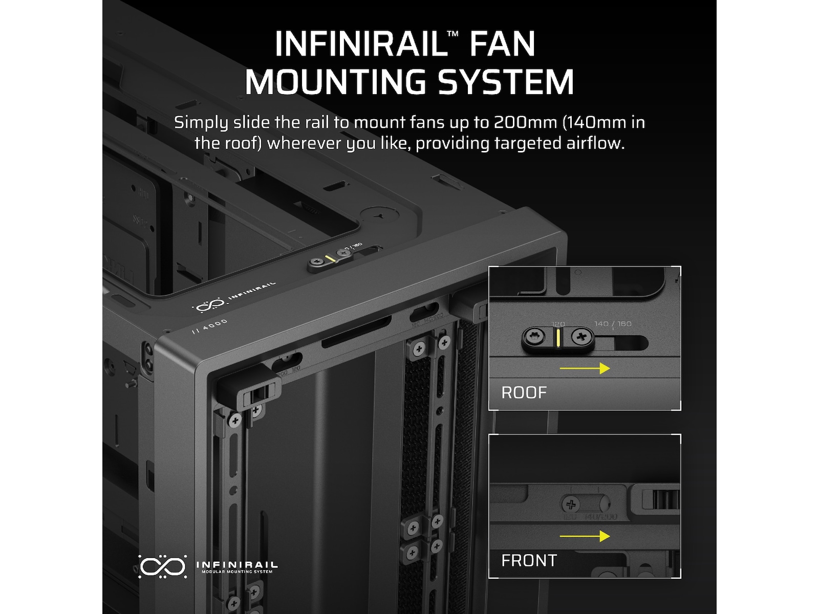 Corsair FRAME 4000D Mid-Tower (svart) -B-Grade Demo övrigt