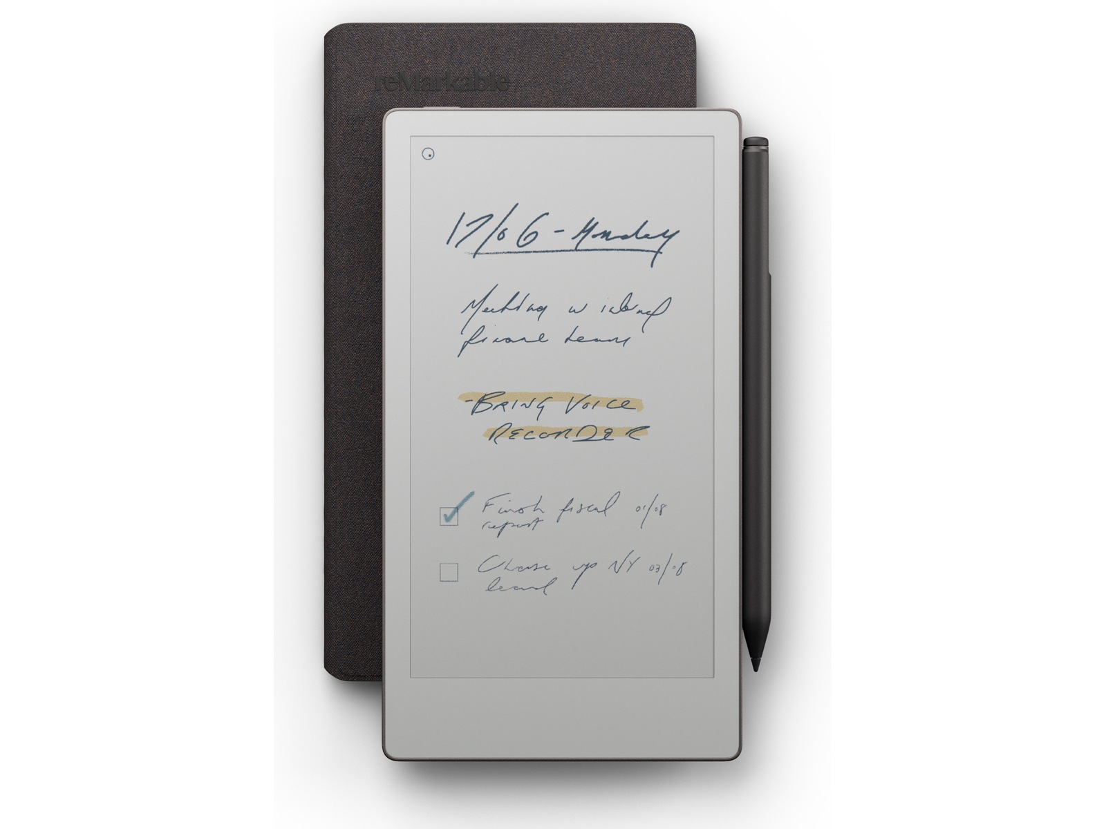 reMarkable Paper Pro Move 7.3" inkl. Marker Plus & Book Folio (basalt) Digitala anteckningsblock