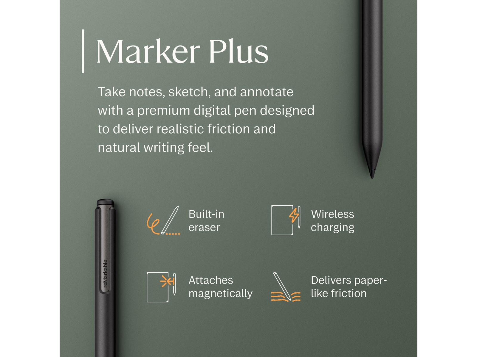 reMarkable Paper Pro Move 7.3" inkl. Marker Plus & Book Folio (basalt) Digitala anteckningsblock
