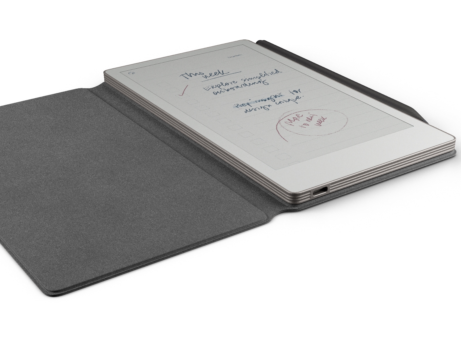 reMarkable Paper Pro 7.3" inkl. Marker Plus & Book Folio (svart skinn) Digitala anteckningsblock