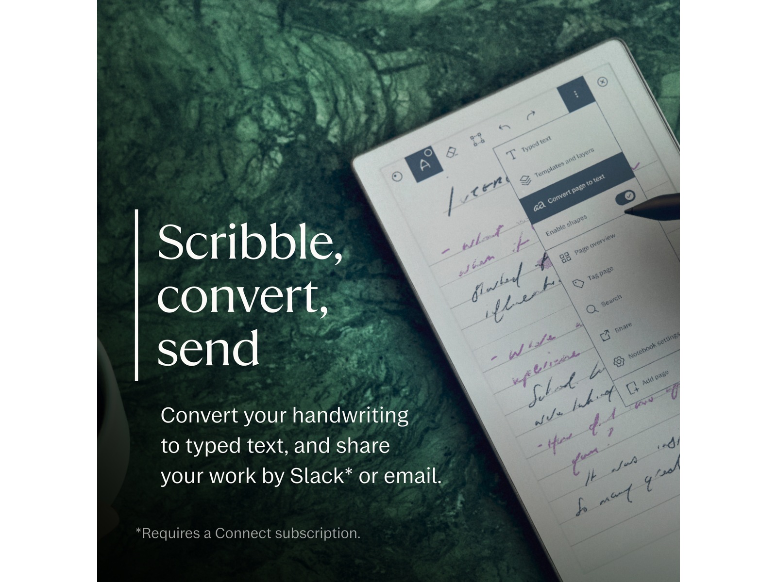 reMarkable Paper Pro 7.3" inkl. Marker Plus & Book Folio (svart skinn) Digitala anteckningsblock