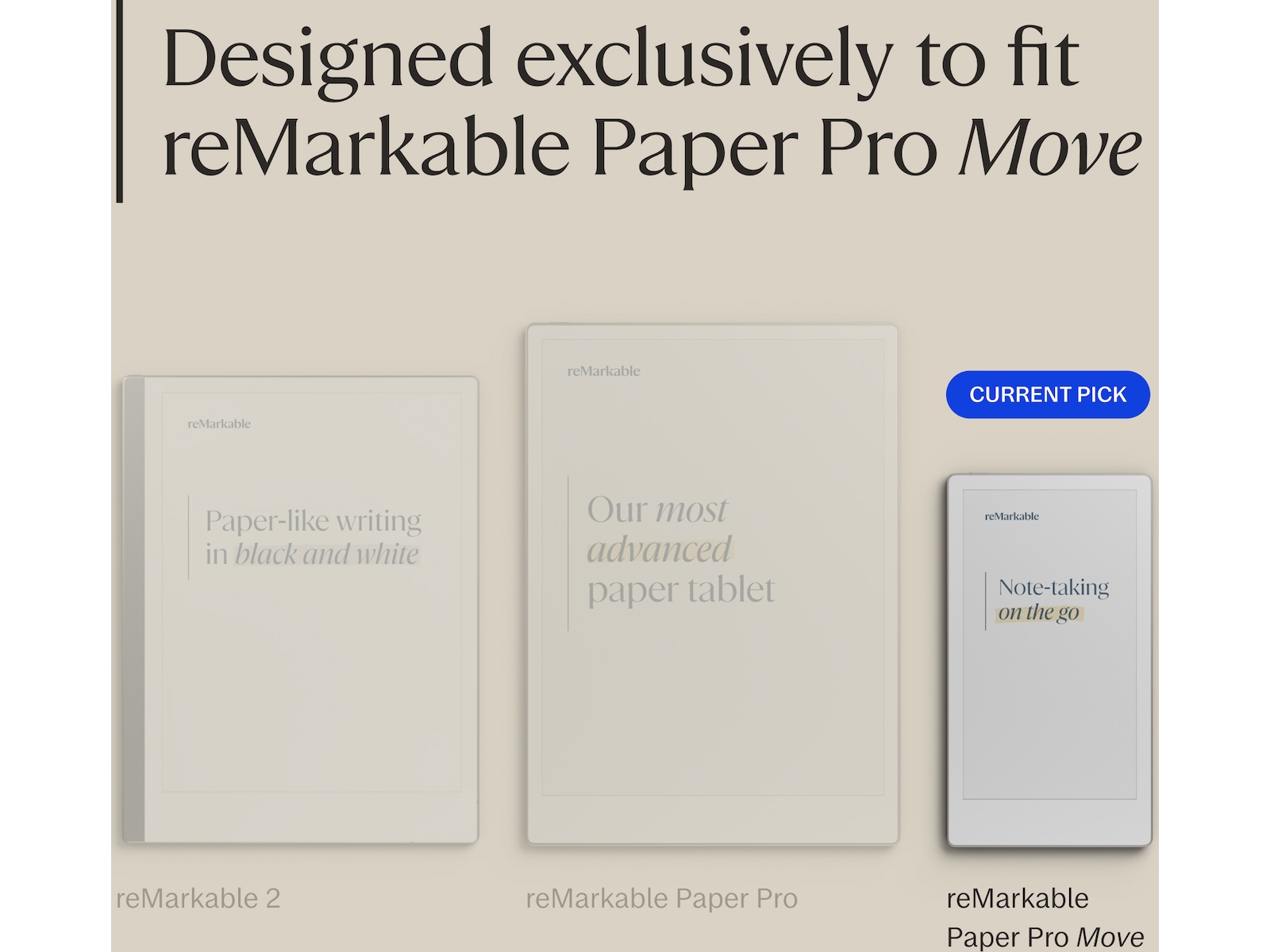 reMarkable Paper Pro Move Book Folio (brun) Tillbehör till digitala anteckningsblock