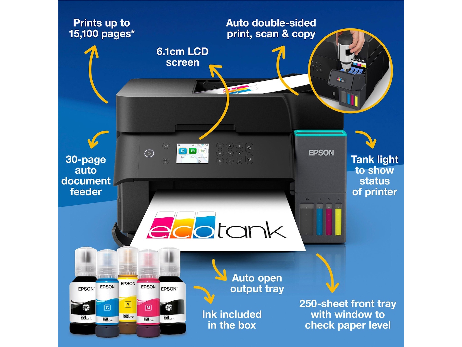 Epson EcoTank ET-3950 bläckstråleskrivare Skrivare