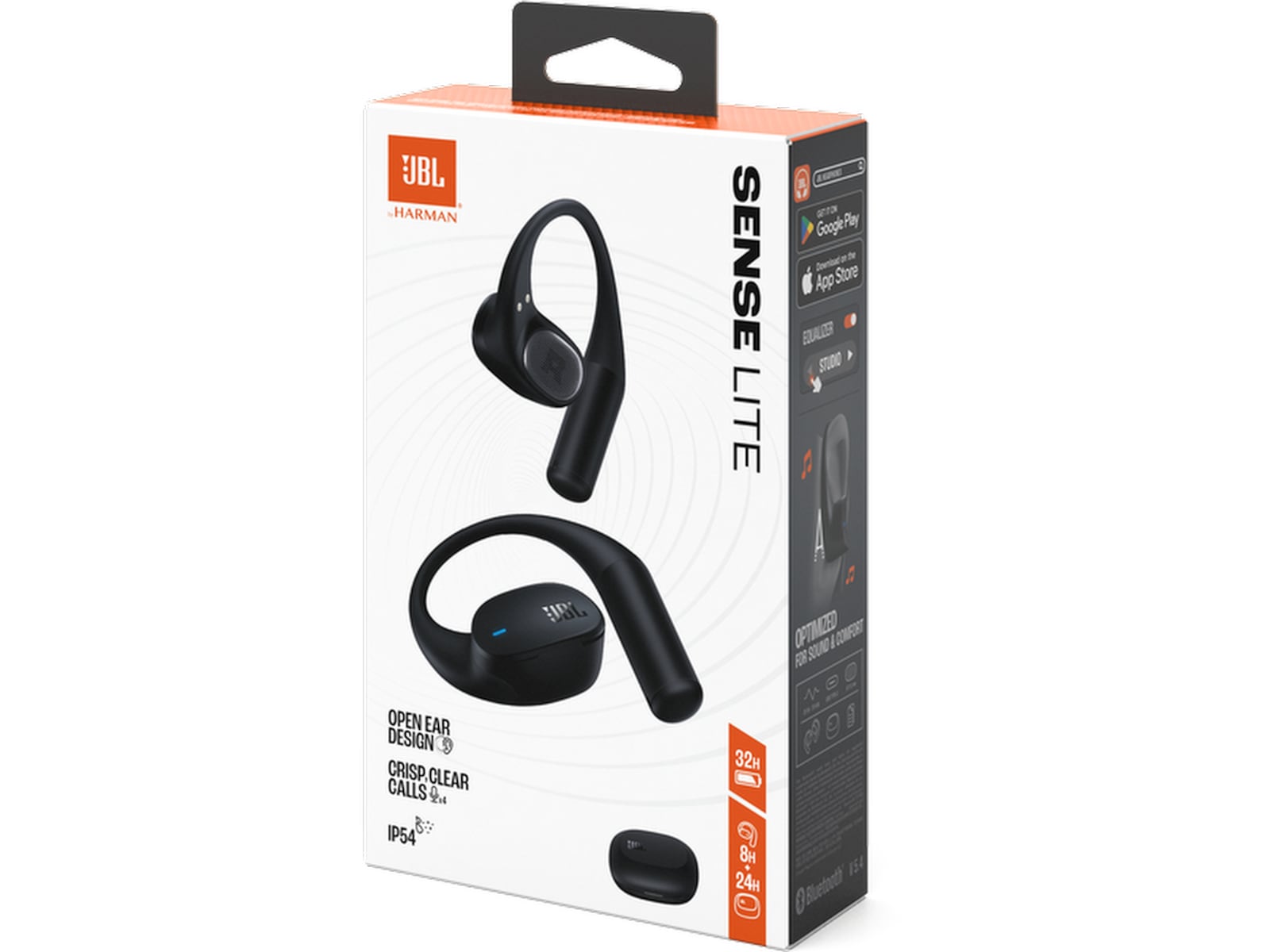 JBL Sense Lite trådlösa hörlurar, Open-Ear (svart) In-ear hörlurar