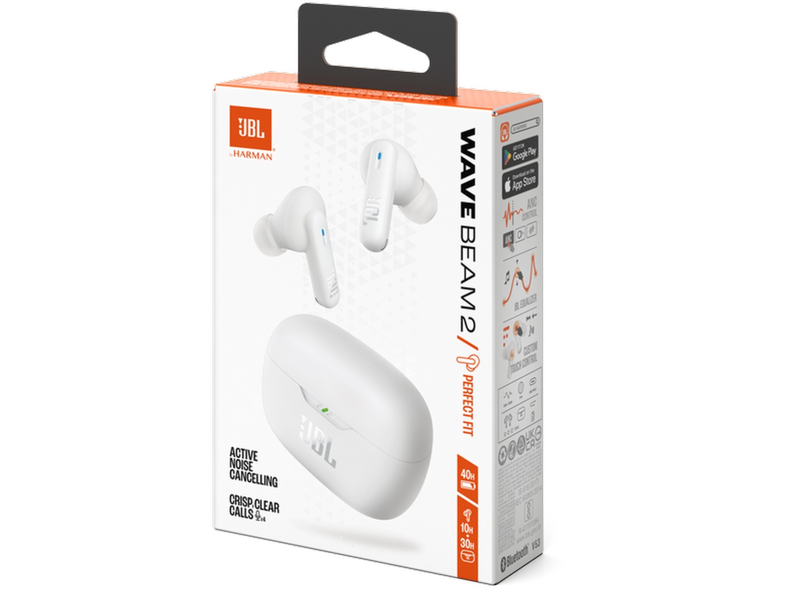 JBL Wave Beam 2 trådlösa hörlurar (vit) In-ear hörlurar