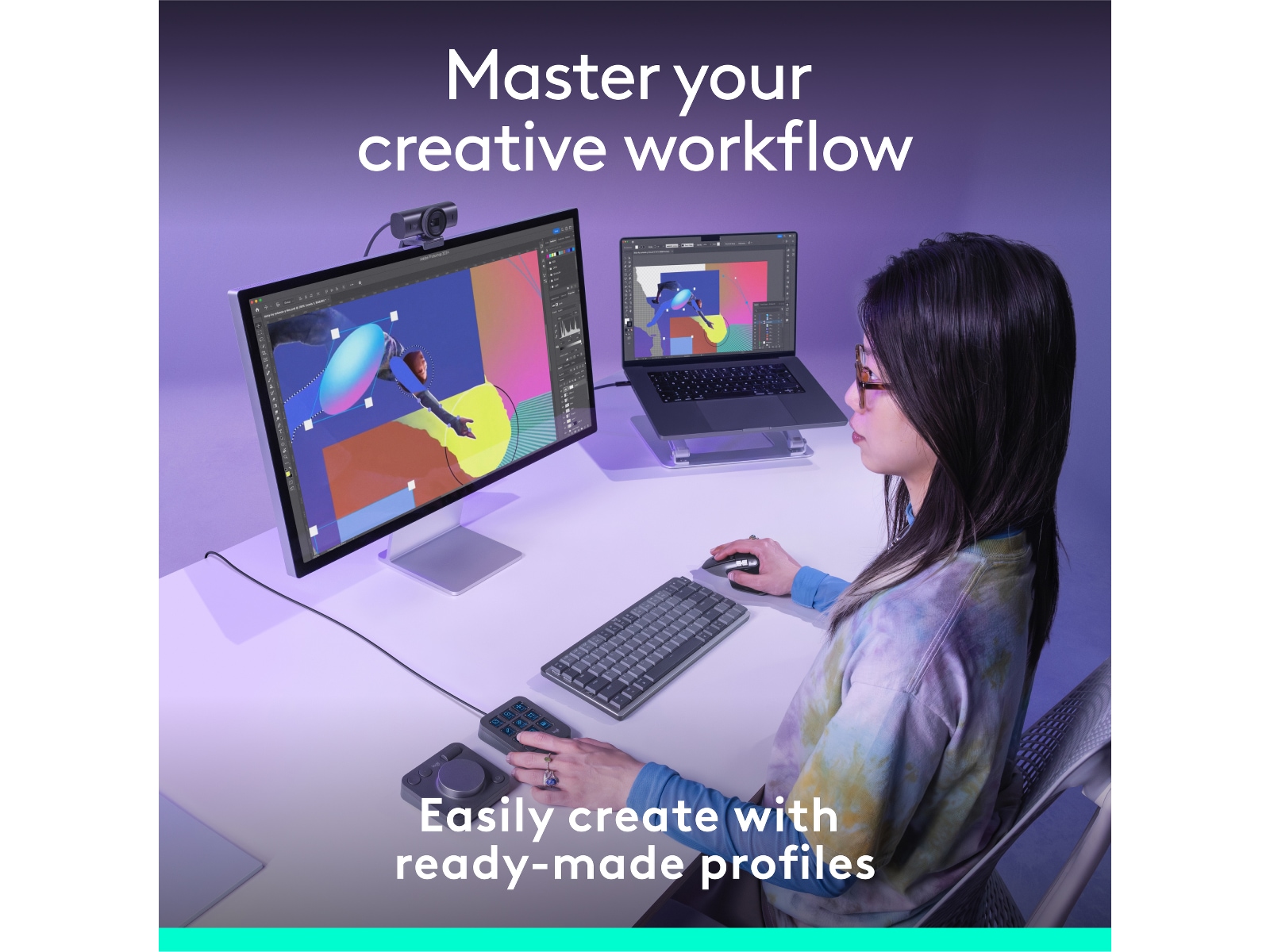 Logitech MX Creative Console (svart) Tangentbord