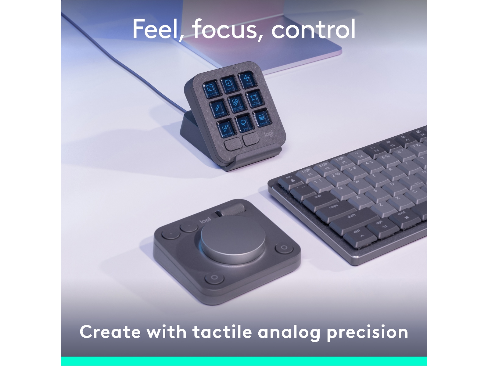 Logitech MX Creative Console (svart) Tangentbord