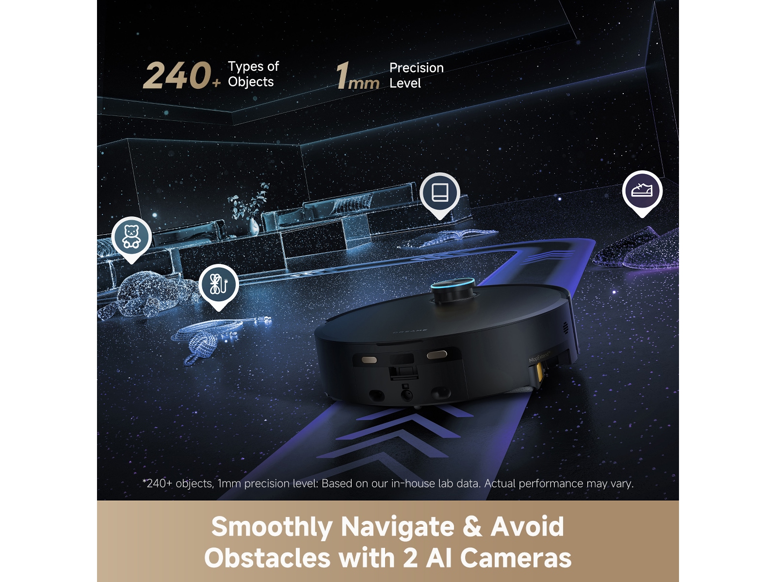 Dreame Aqua10 Ultra Track Complete Robotdammsugare (svart) Robotdammsugare