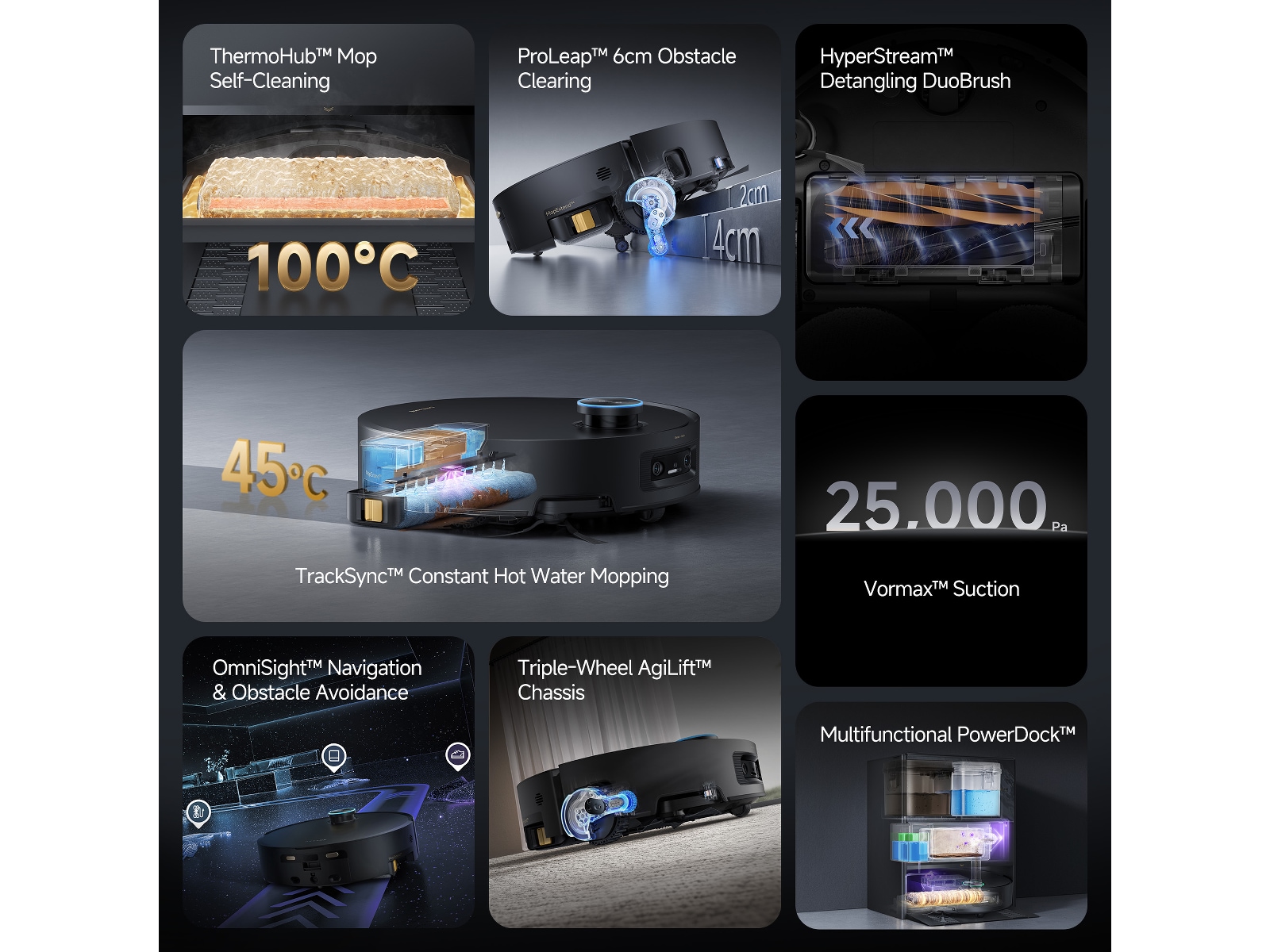 Dreame Aqua10 Ultra Track Complete Robotdammsugare (svart) Robotdammsugare