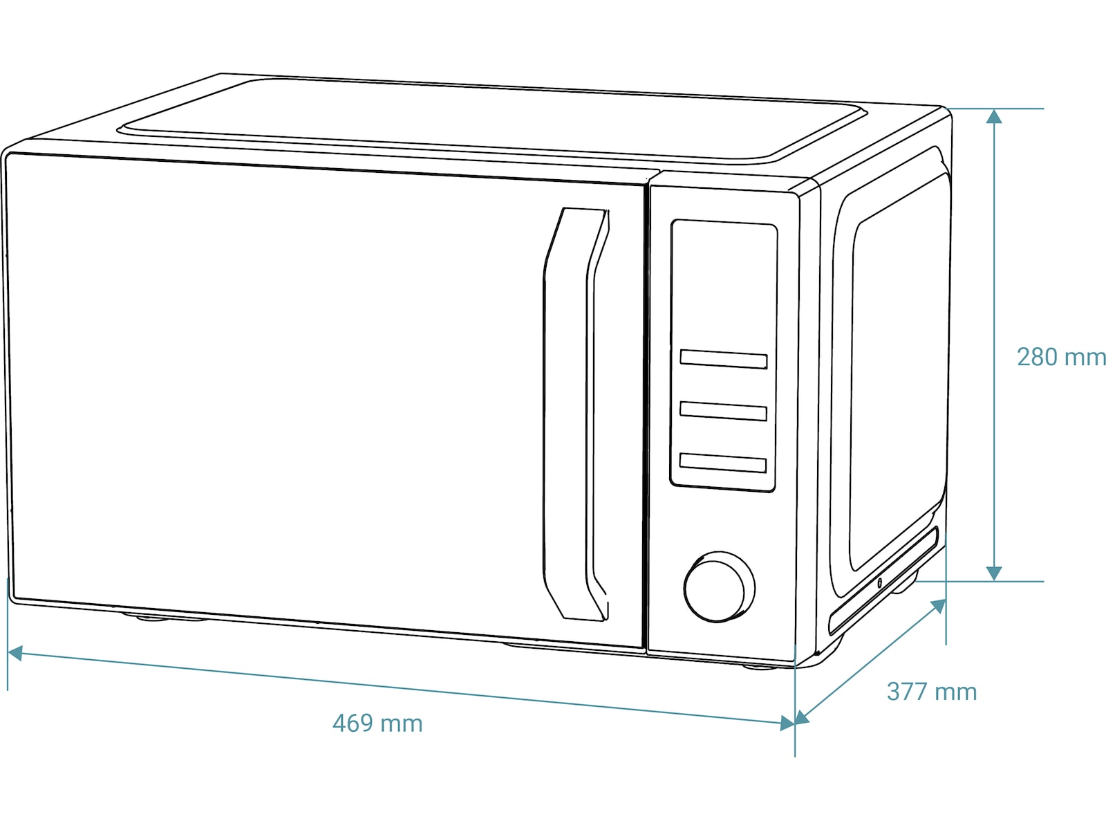 Avant MWO25LB1 Mikrovågsugn med Grill 900W 25L Mikrovågsugn